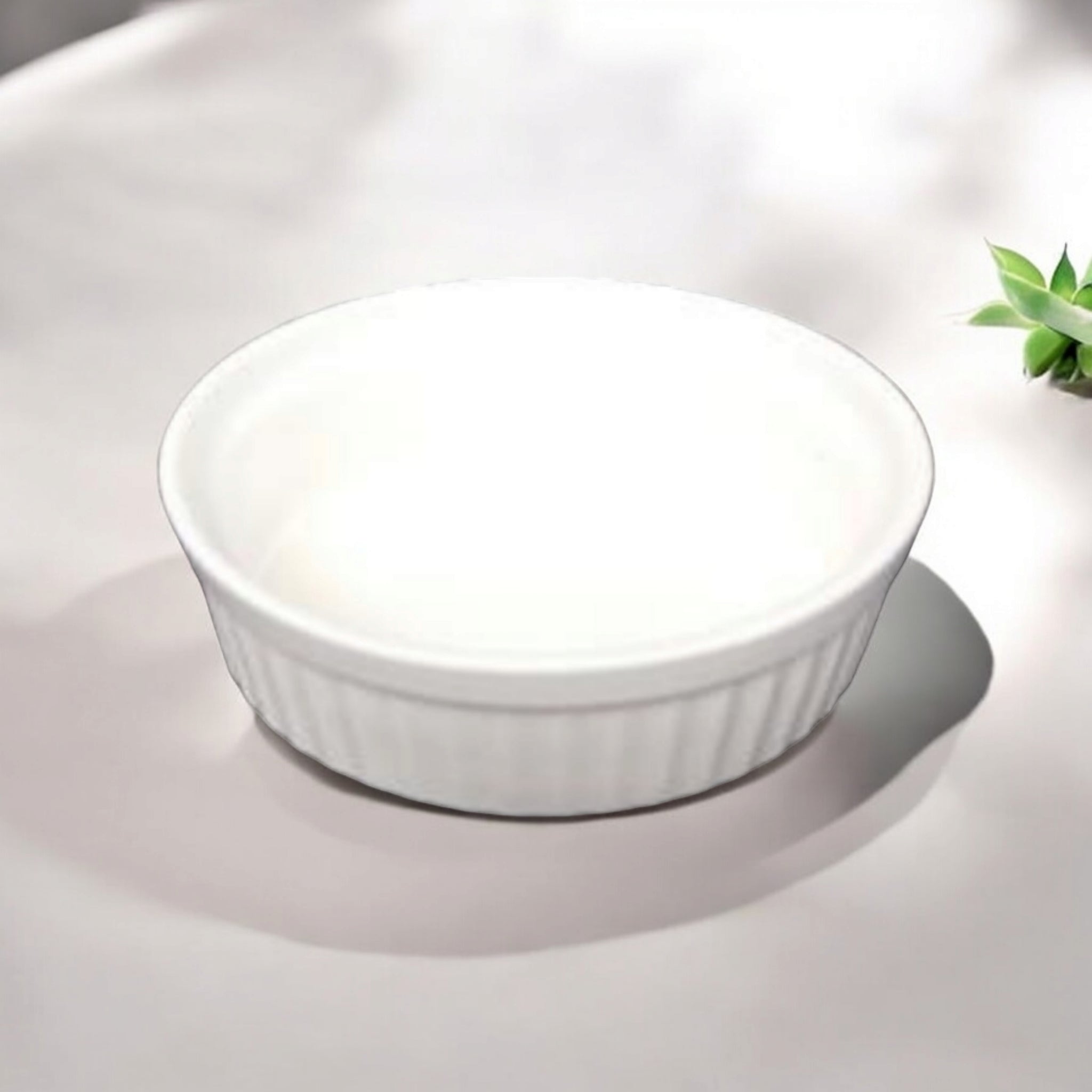 Ceramic Ramekin Baking Bowl 9.2x4.3cm White Round