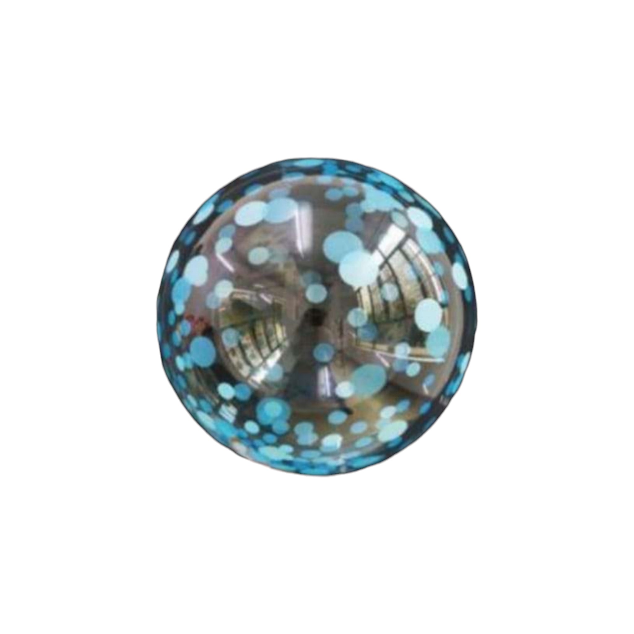 Bobo Balloon Clear 20inch with Blue Dot Print