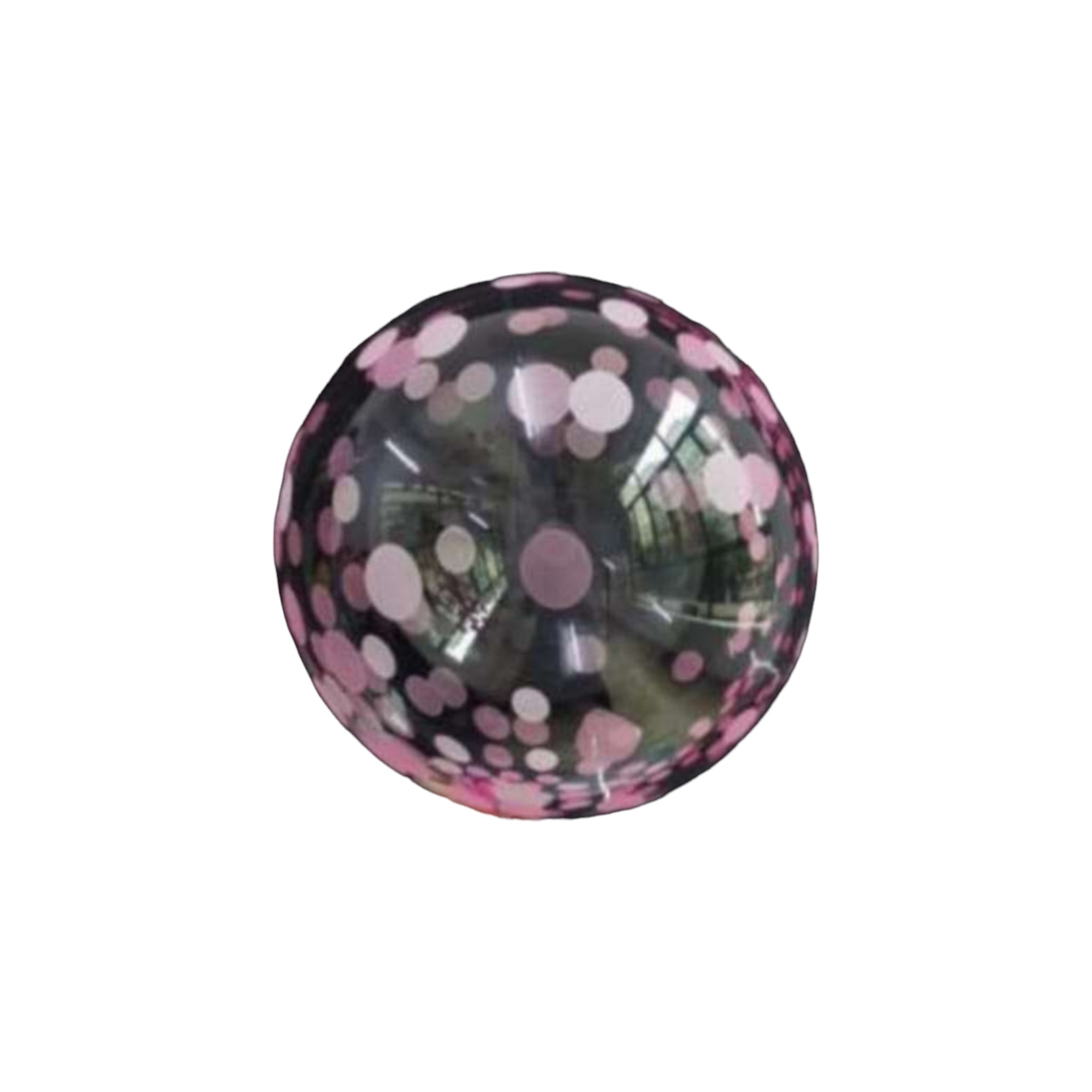 Bobo Balloon Clear 20inch with Pink Dot Print