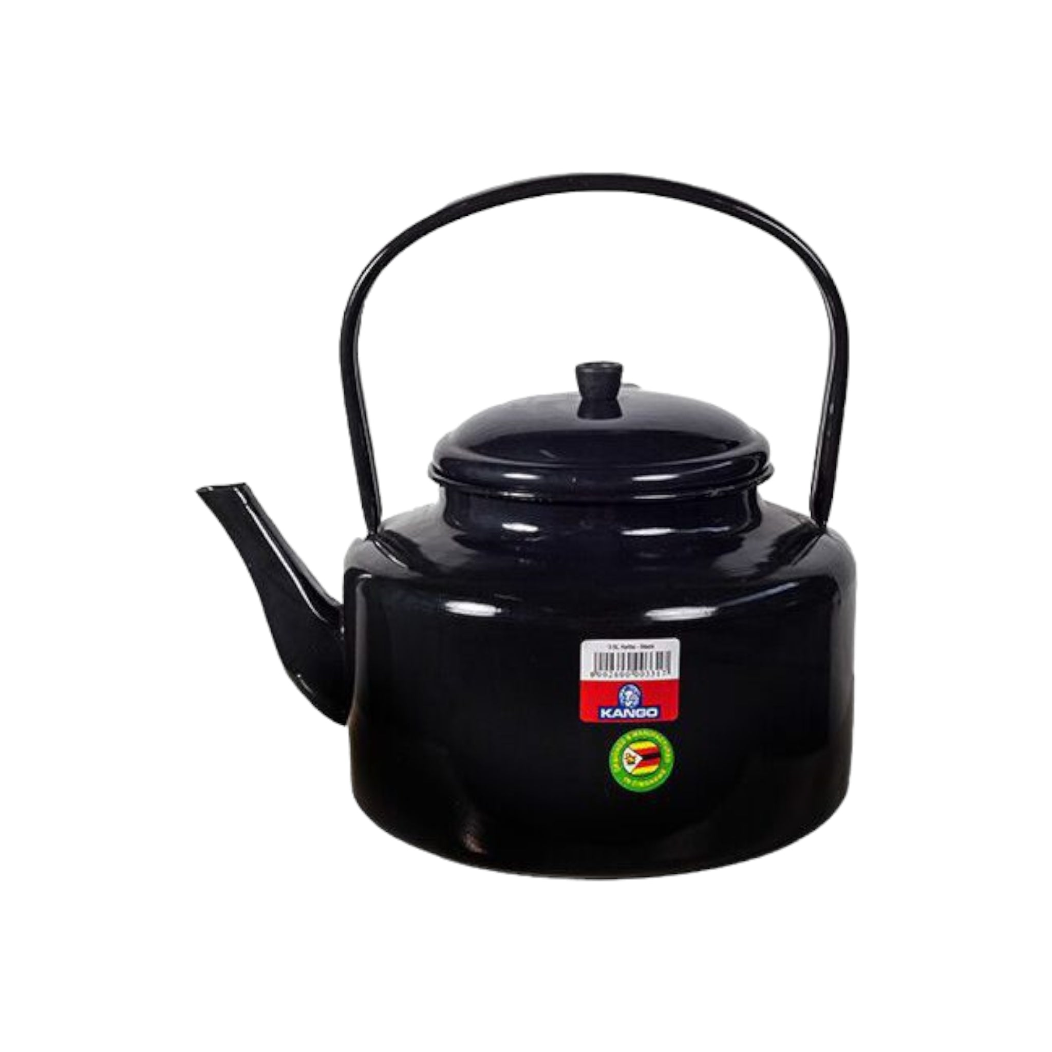 Kango Enamel Teapot 4.5L Kettle Black BK12245