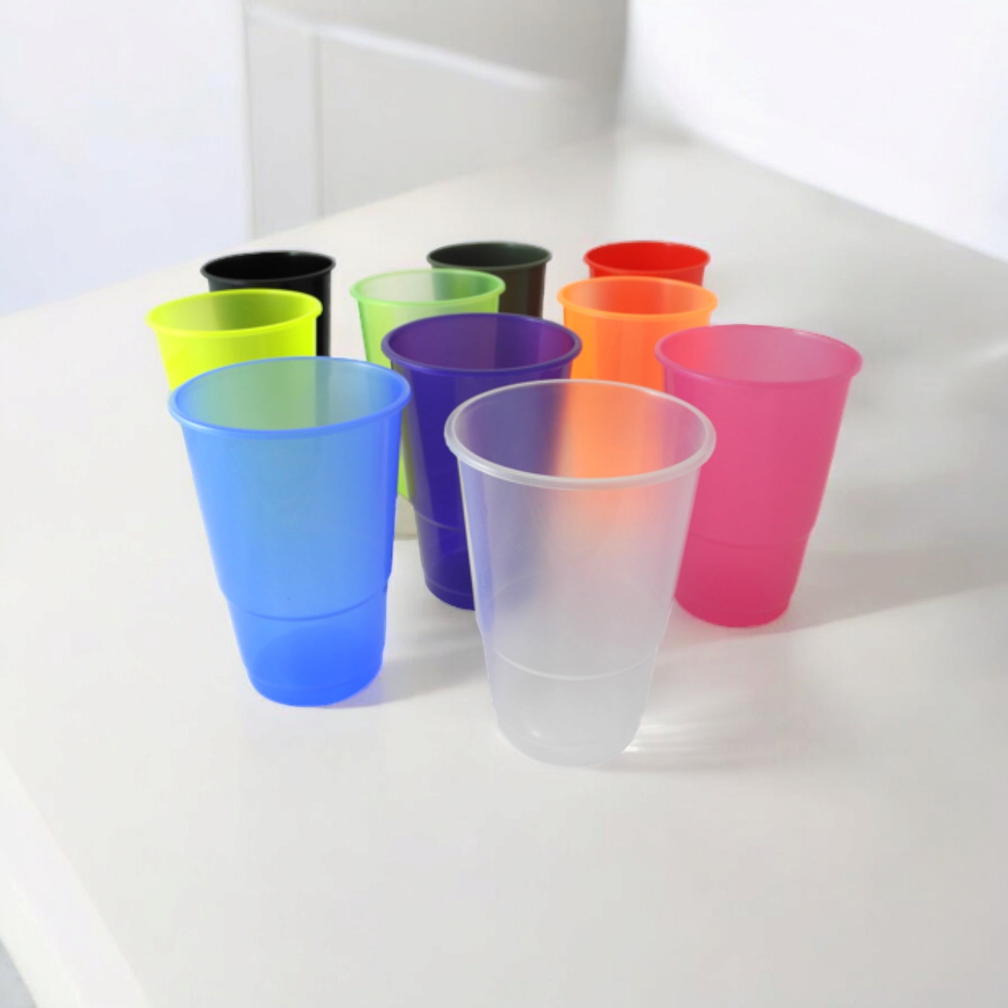 500ml Milla Plastic Cup with Net Cover 10pc