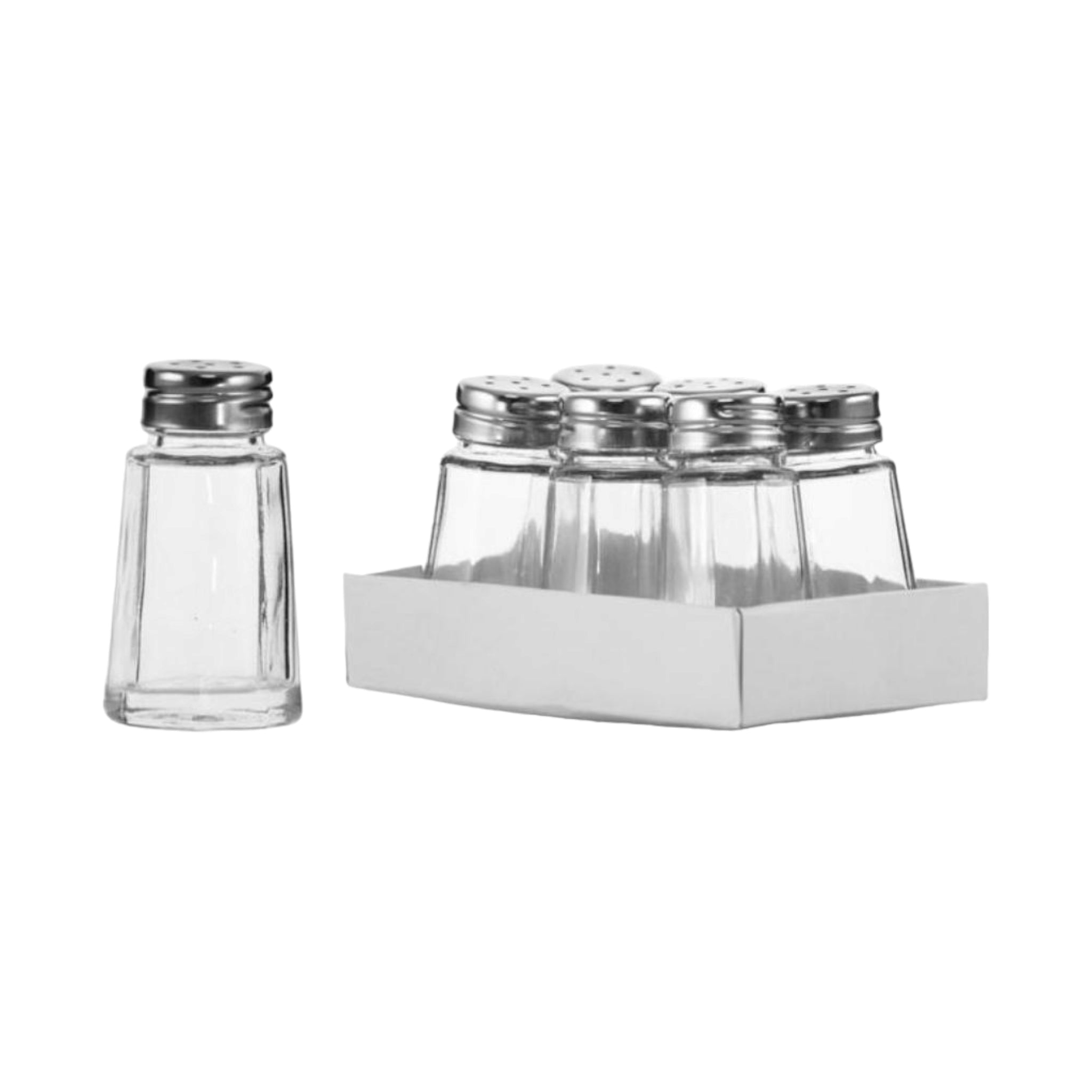 Regent Salt & Pepper Glass Shakers 35ml 6pack 10569