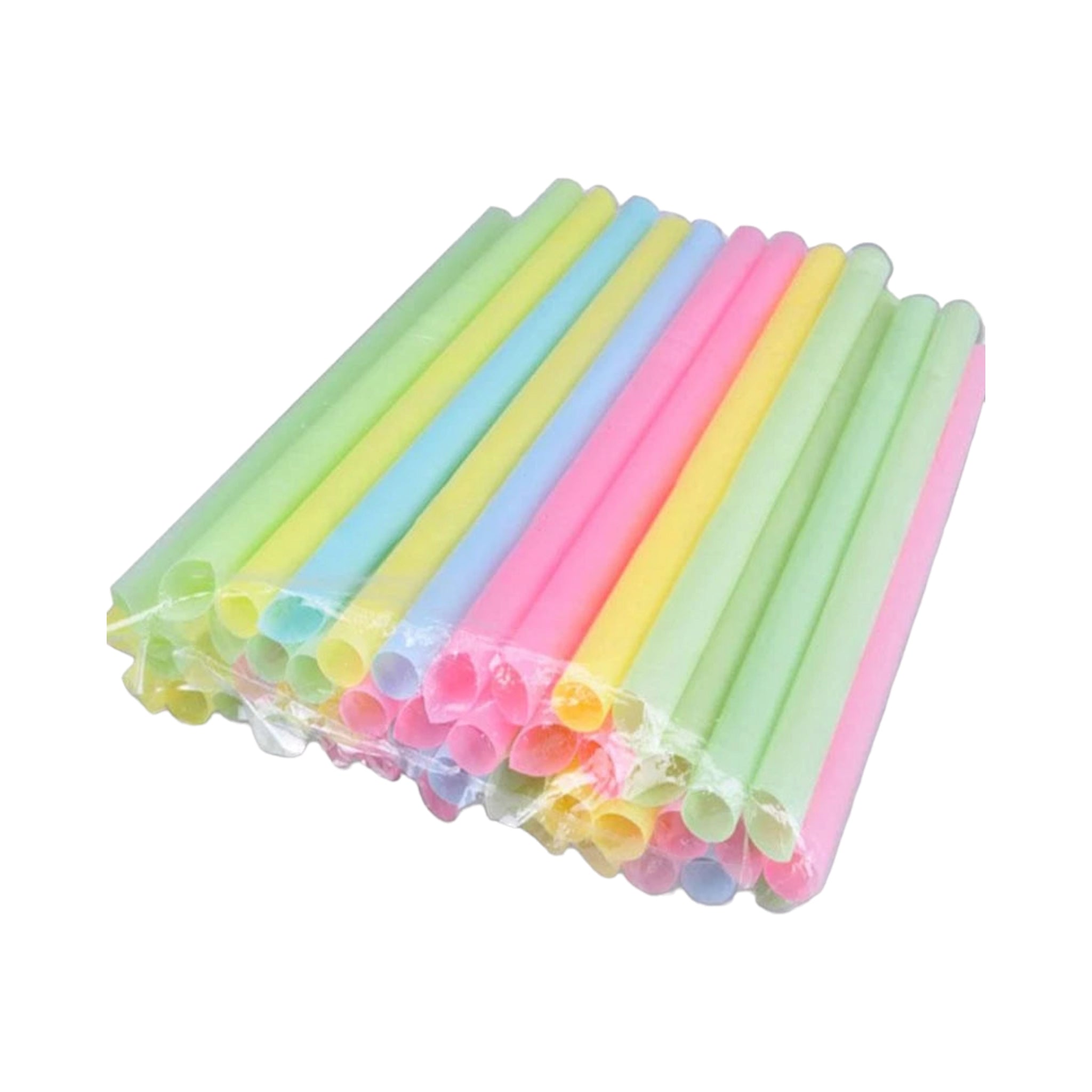 Boba Thick Plastic Straws 12mm for Bubble Tea & Milkshake 100pack