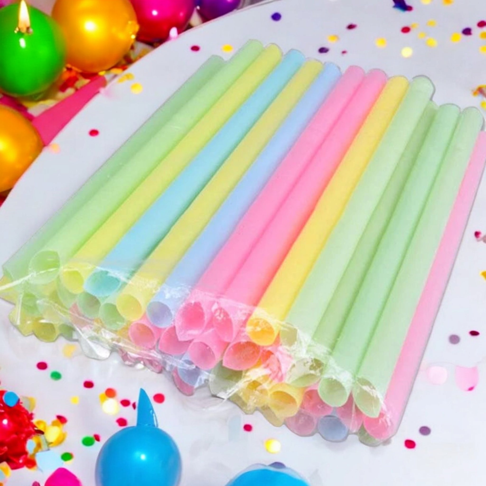 Boba Thick Plastic Straws 12mm for Bubble Tea & Milkshake 100pack