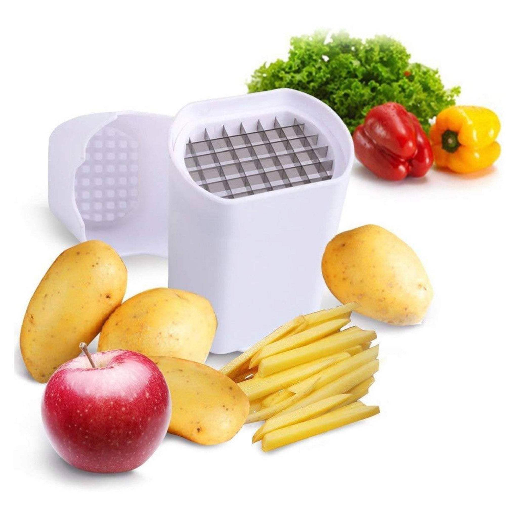 Excellent Houseware Potato Cutter PP White 10x8x13cm 13150