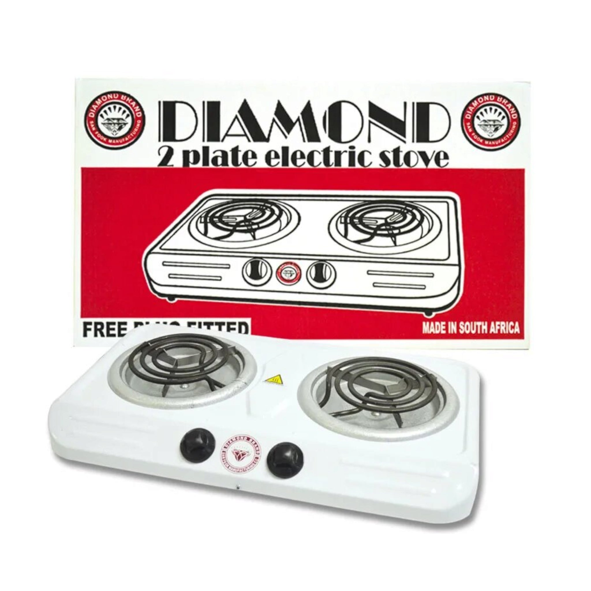 Diamond 2-Plate Double Spiral Electric Stove 22039