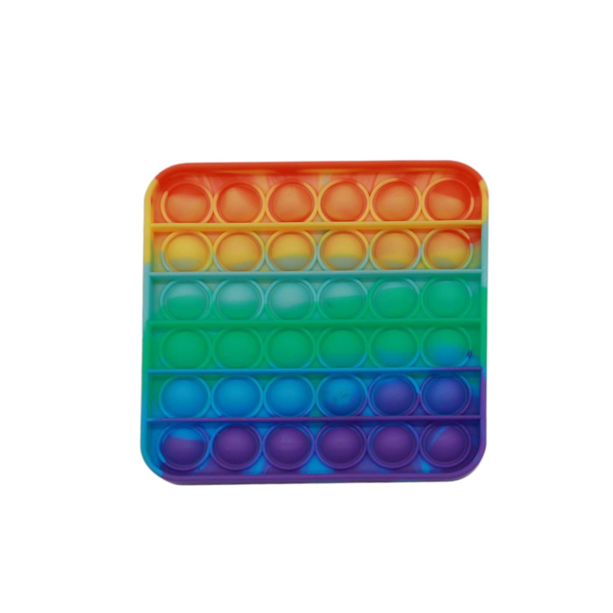 Fidget Pop It Rainbow Square 11.5x11.5cm