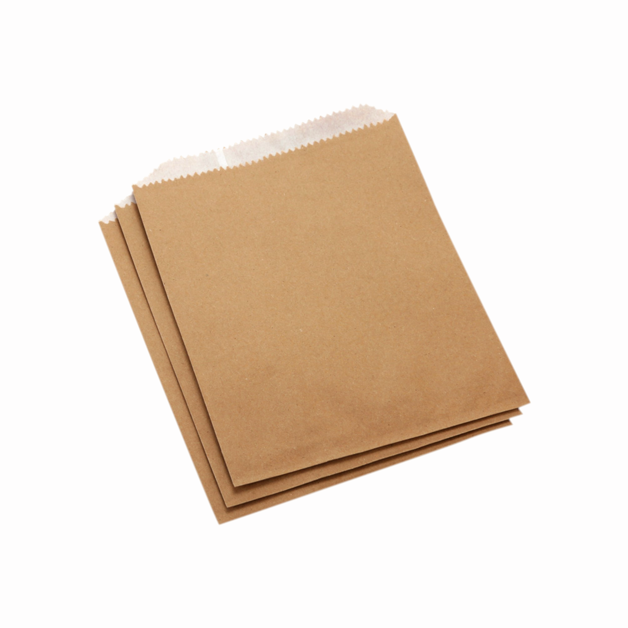 Greaseproof Chicken Kraft Brown Duplex Paper Lined Bag Half Size-1/2 165x235mm 100pack