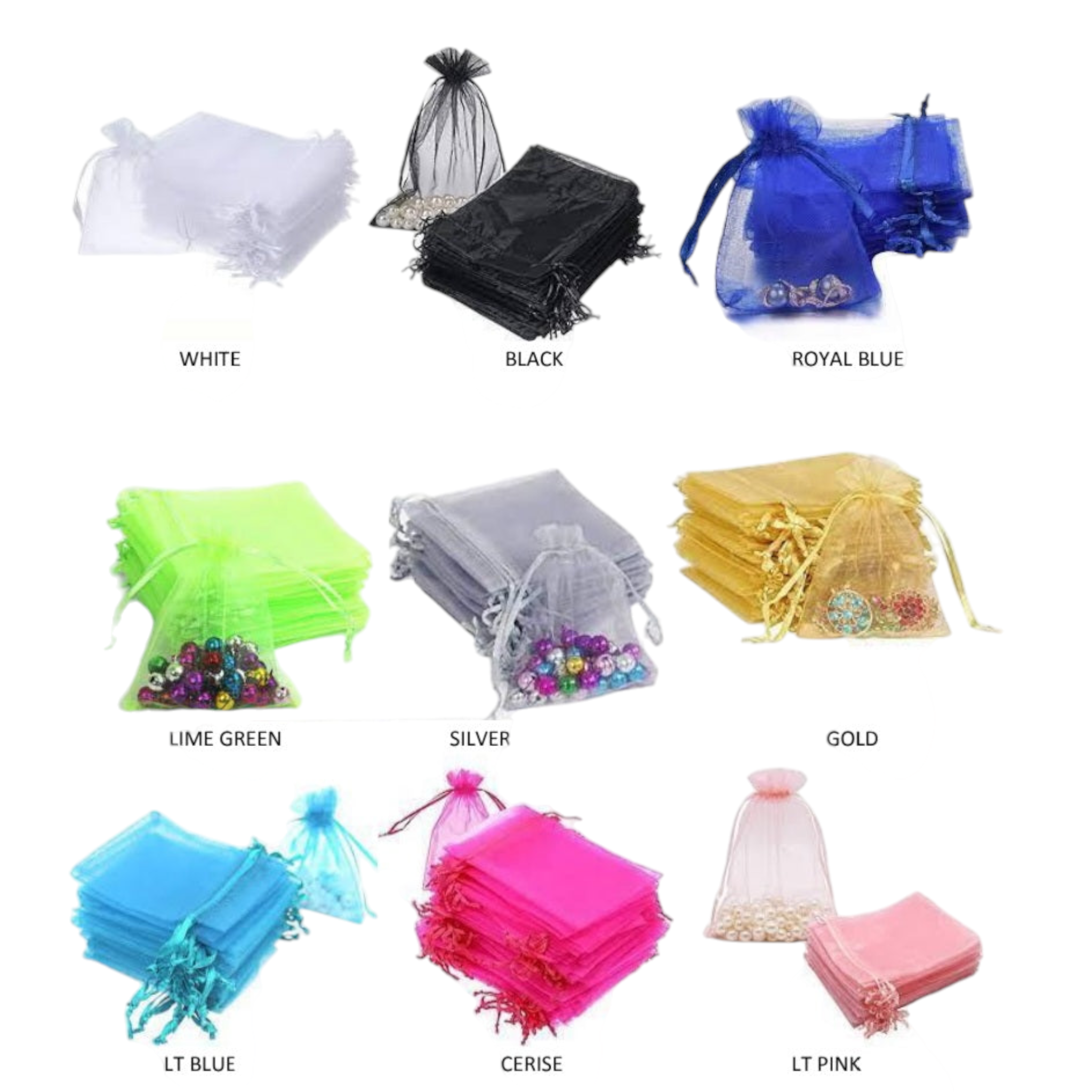 Organza Bags 11x14cm 10pack