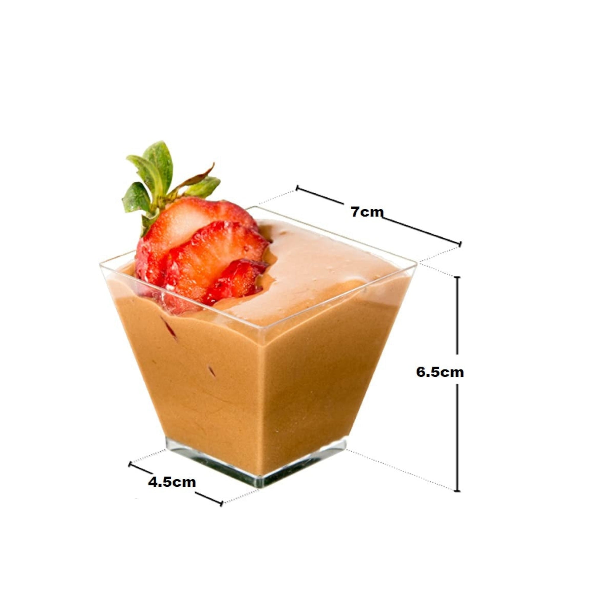 Acrylic Mini Dessert Cup 210ml with Lid 40pack