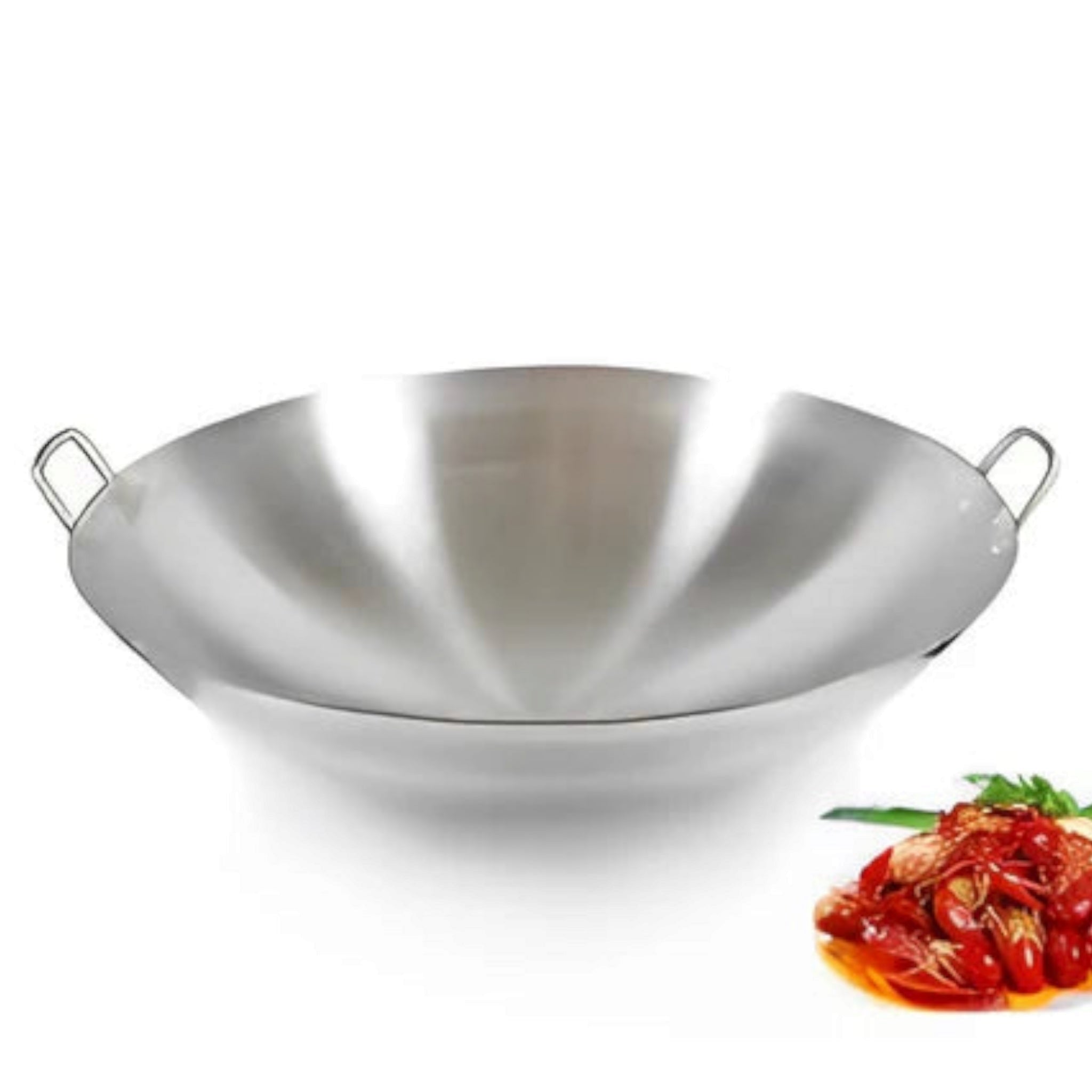 Non Stick Wok 43cm Carbon Finish Stainless Steel XSS2138