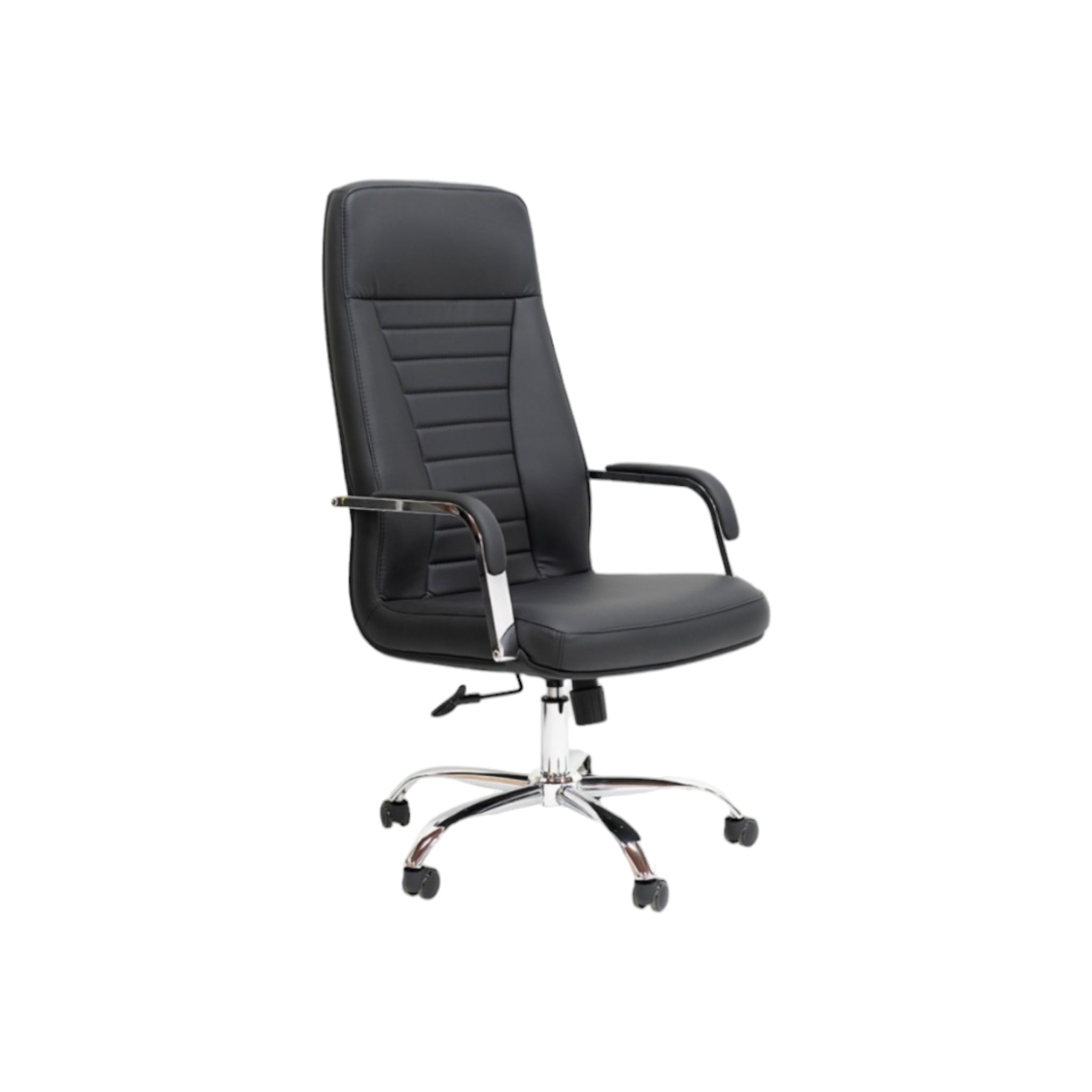 Azalea Highback Executive Office Chair  Polyurethane Leather - Swivel & Tilt Chrome Base Black SP914A