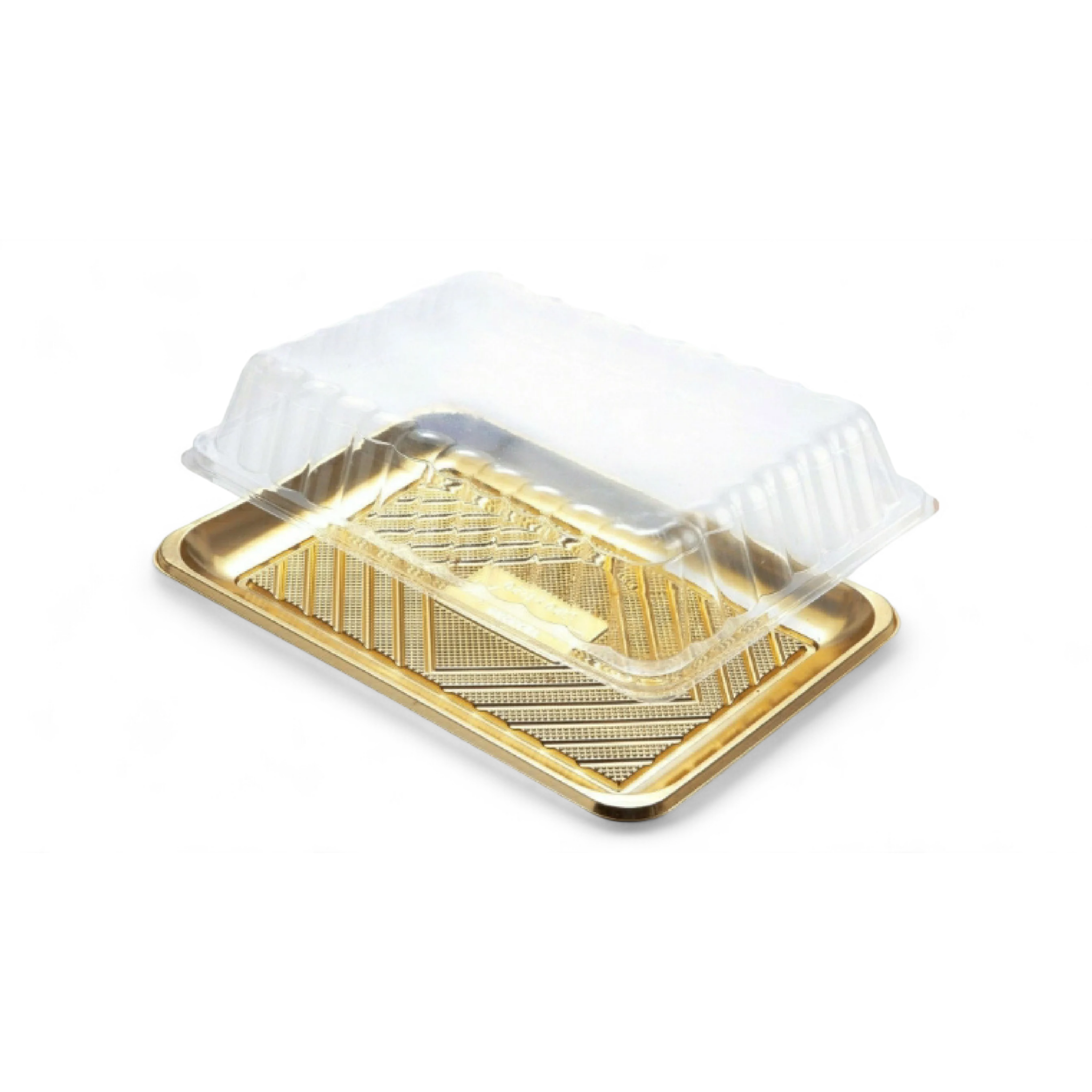 Disposable Serving To Go Platter Tray Gold 30x40x8cm with Lid