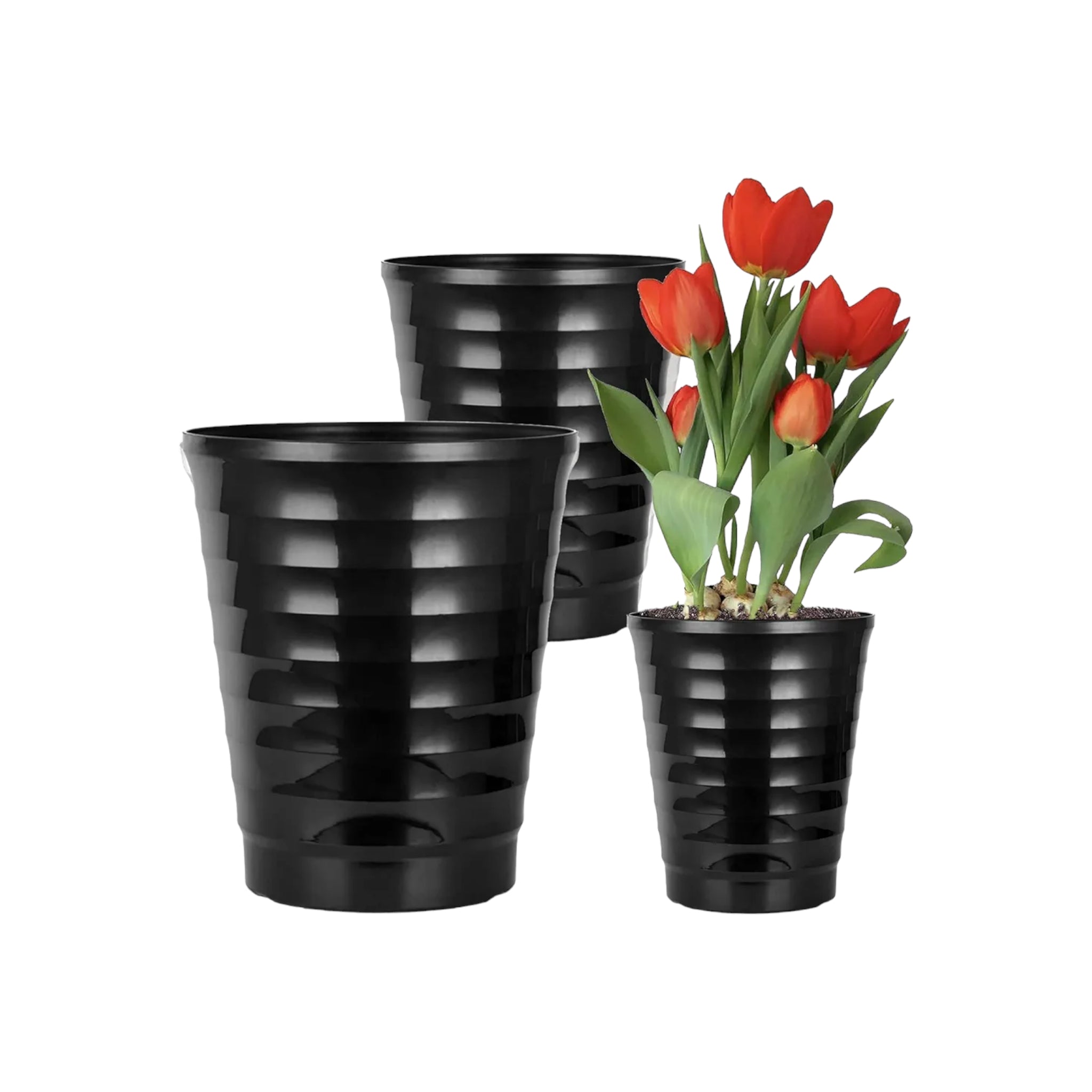 Plastic Vase Flower Planter Pot Round Small  514