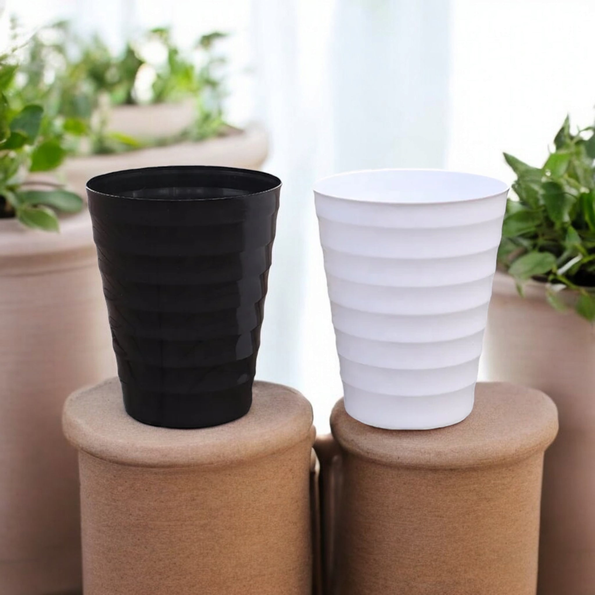 Plastic Vase Flower Planter Pot Round Small  514