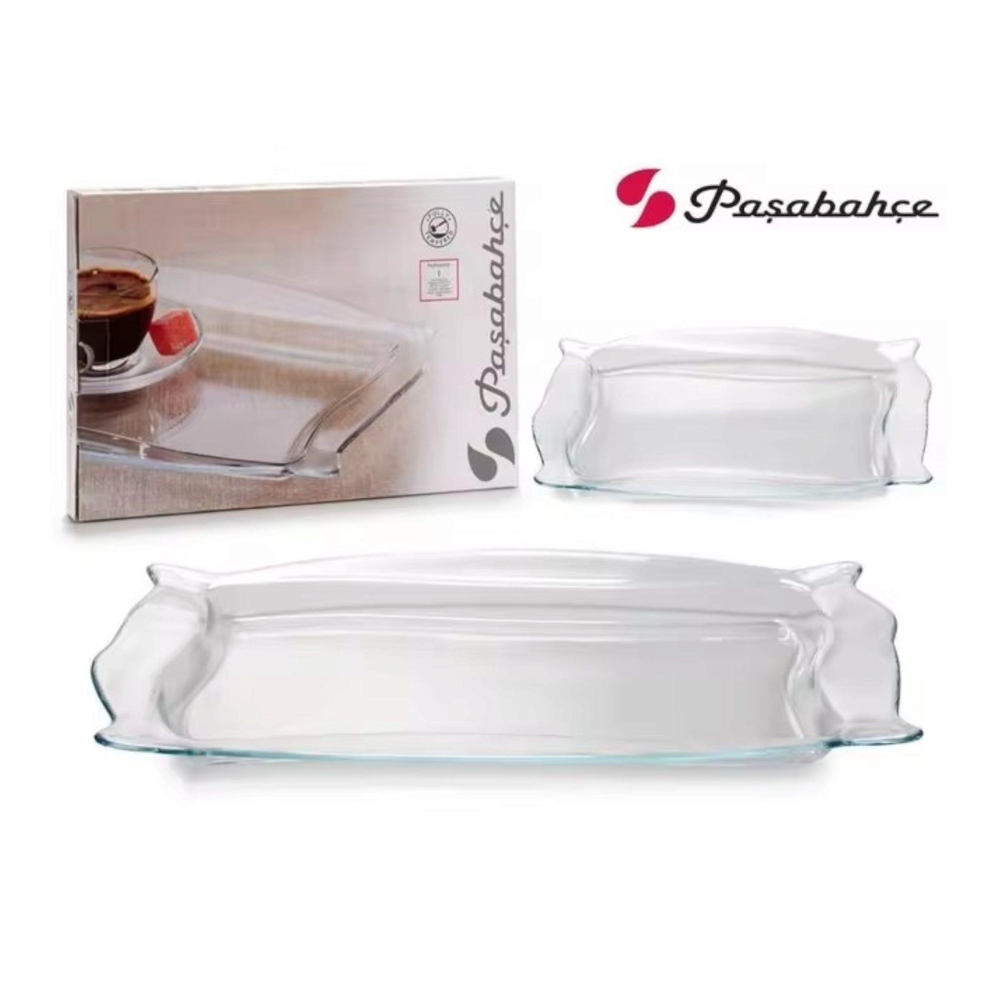 Pasabahce Patisserie Serving Tray Glass