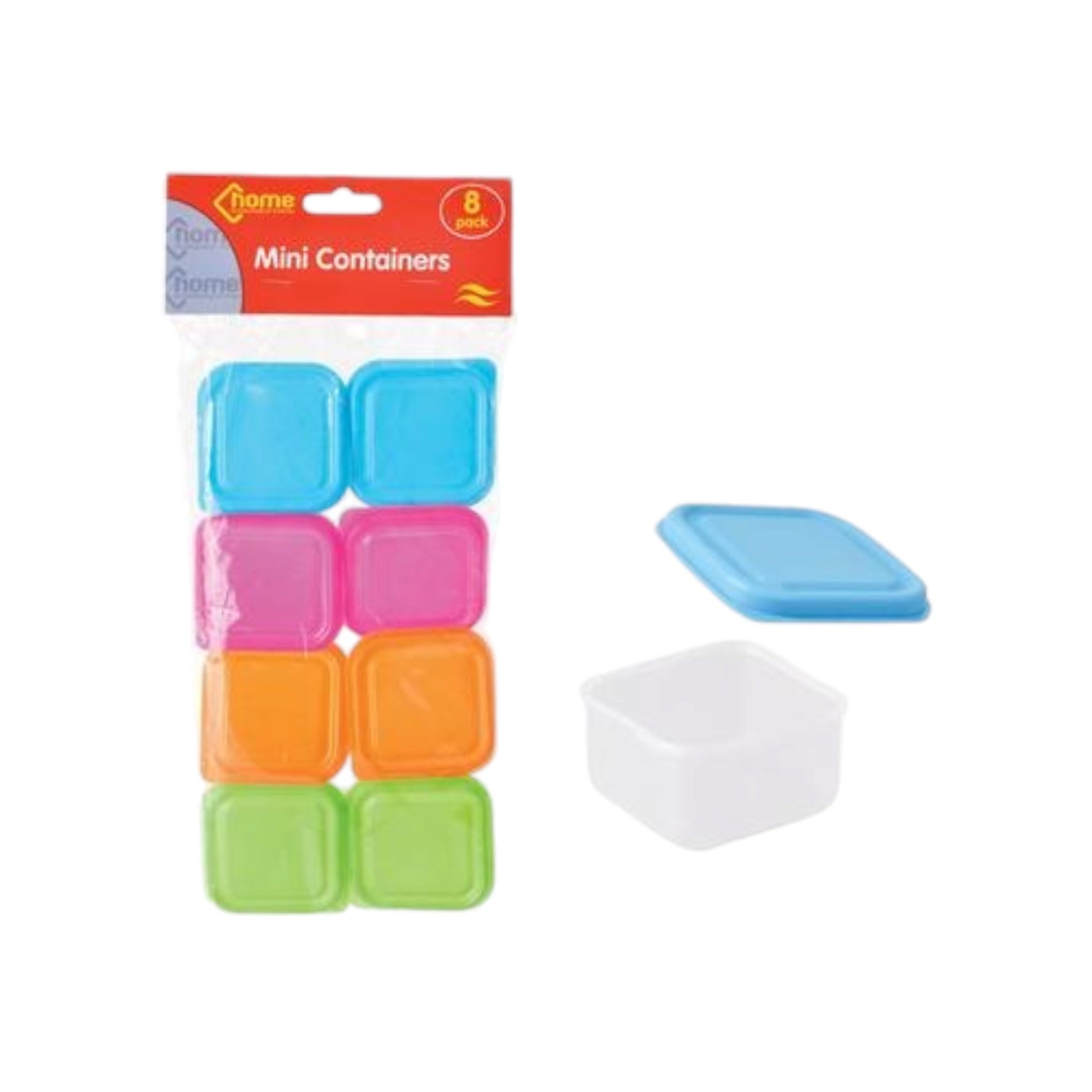 75ml Mini Square Sauce Tub Container 5.5x5.5x3cm 8pc