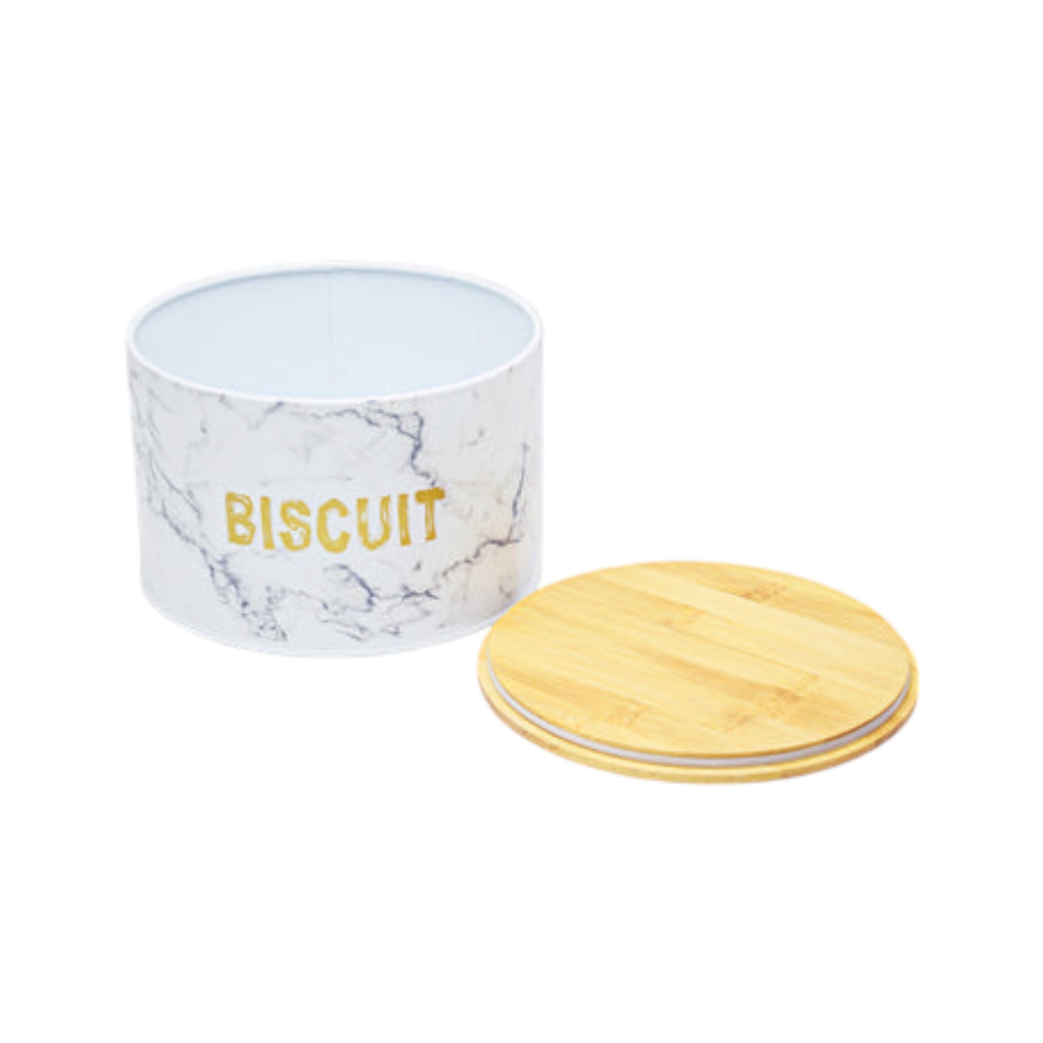 Aqua Tin Marble Gold Decal Biscuit 26495