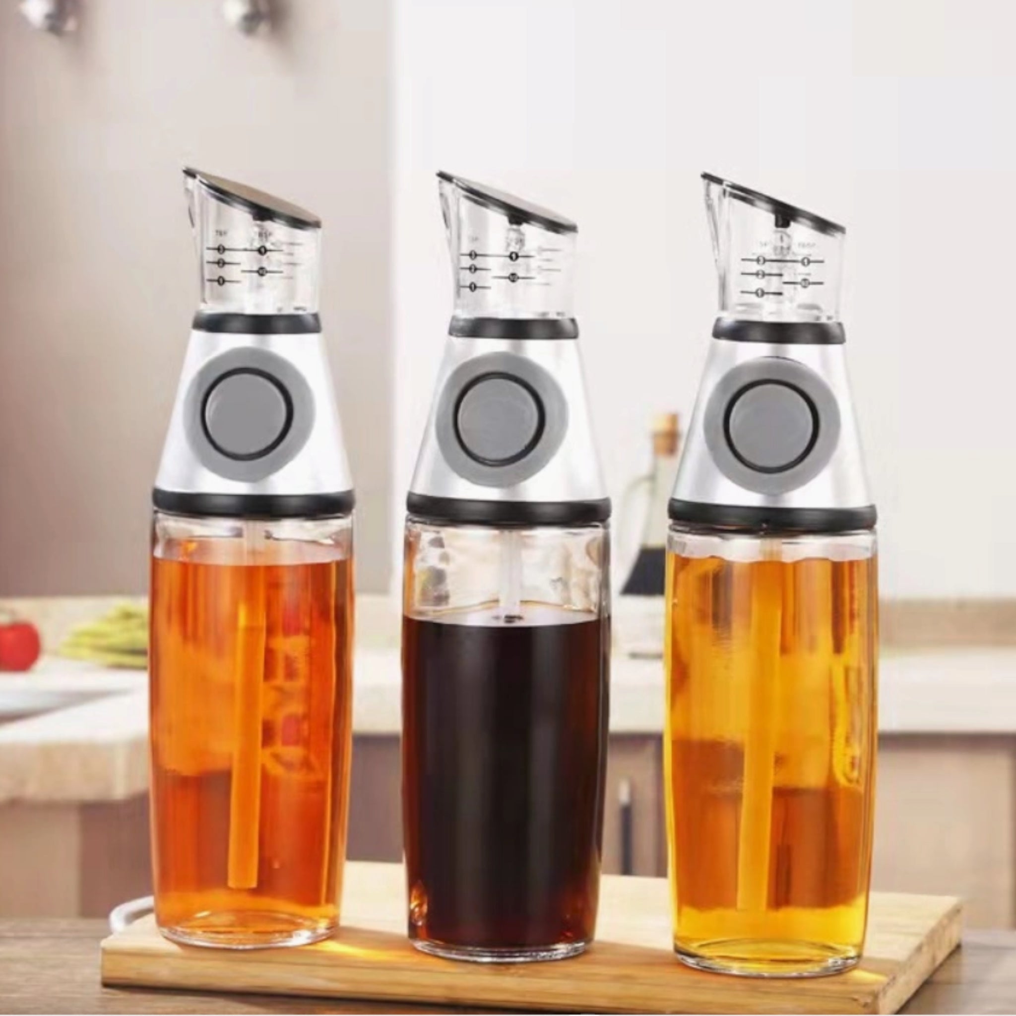 Oil & Vinegar Dispenser 350ml Press & Measure