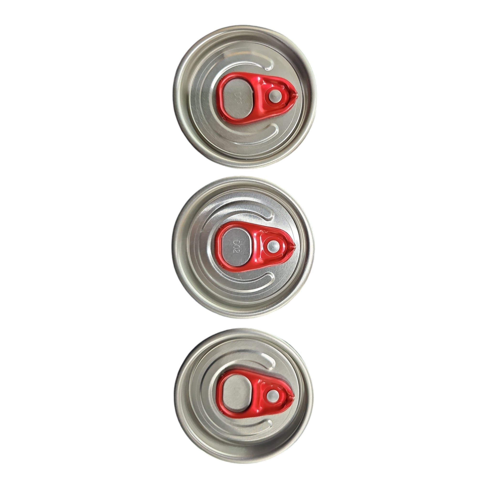 Full Open Aluminium Lid 58mm for Food Grade Plastic Drinking Clear Can