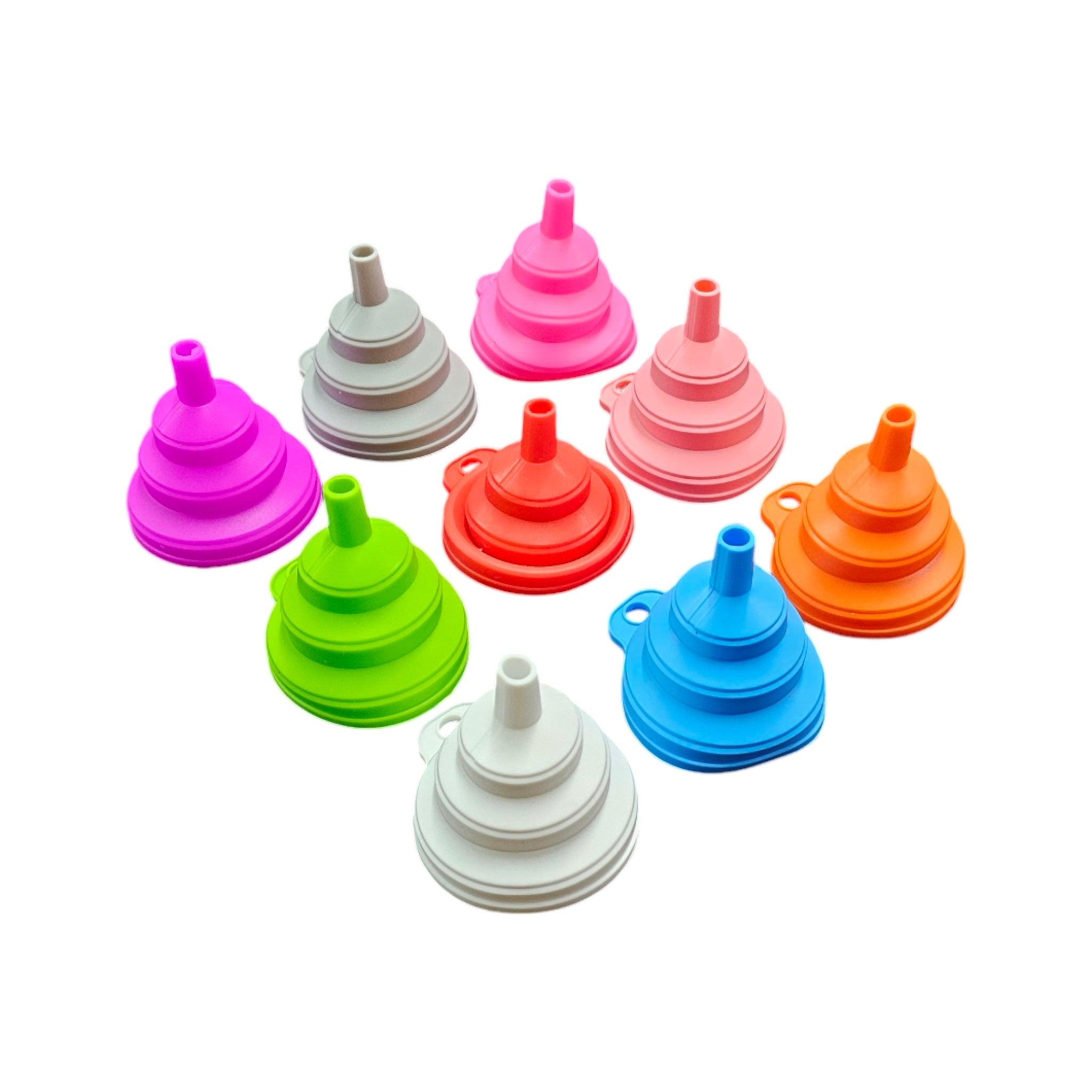 Mini Telescopic Silicone Collapsible Funnel 7x6x0.9cm 1pc