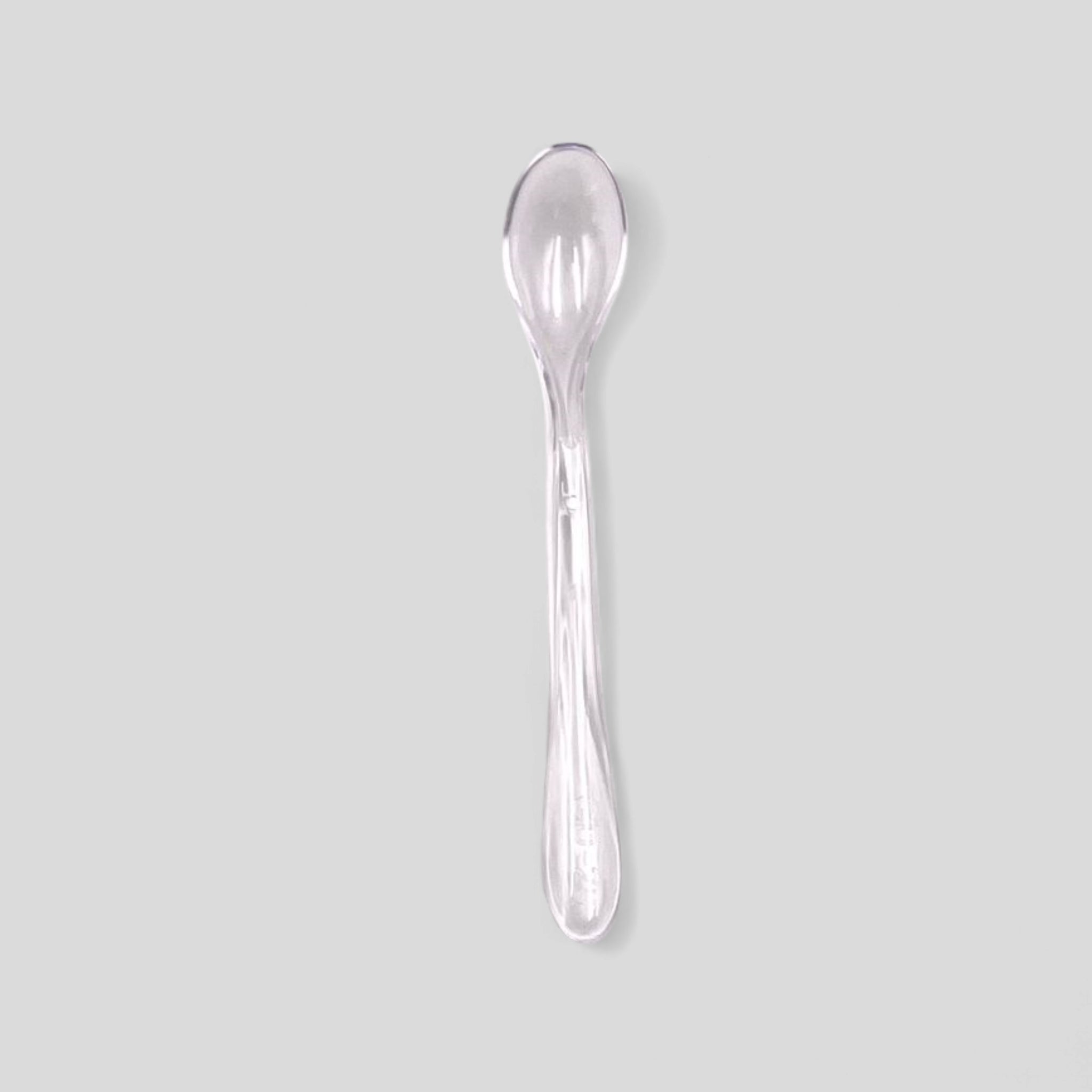 Disposable Acrylic Spoon 10cm Clear Wrapped 50pack