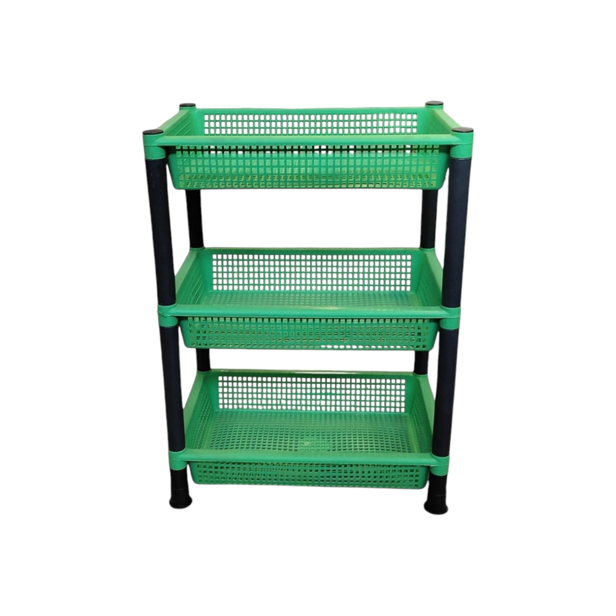 Multipurpose Storage Vegetable Trolley 3-Tier Rack Plastic