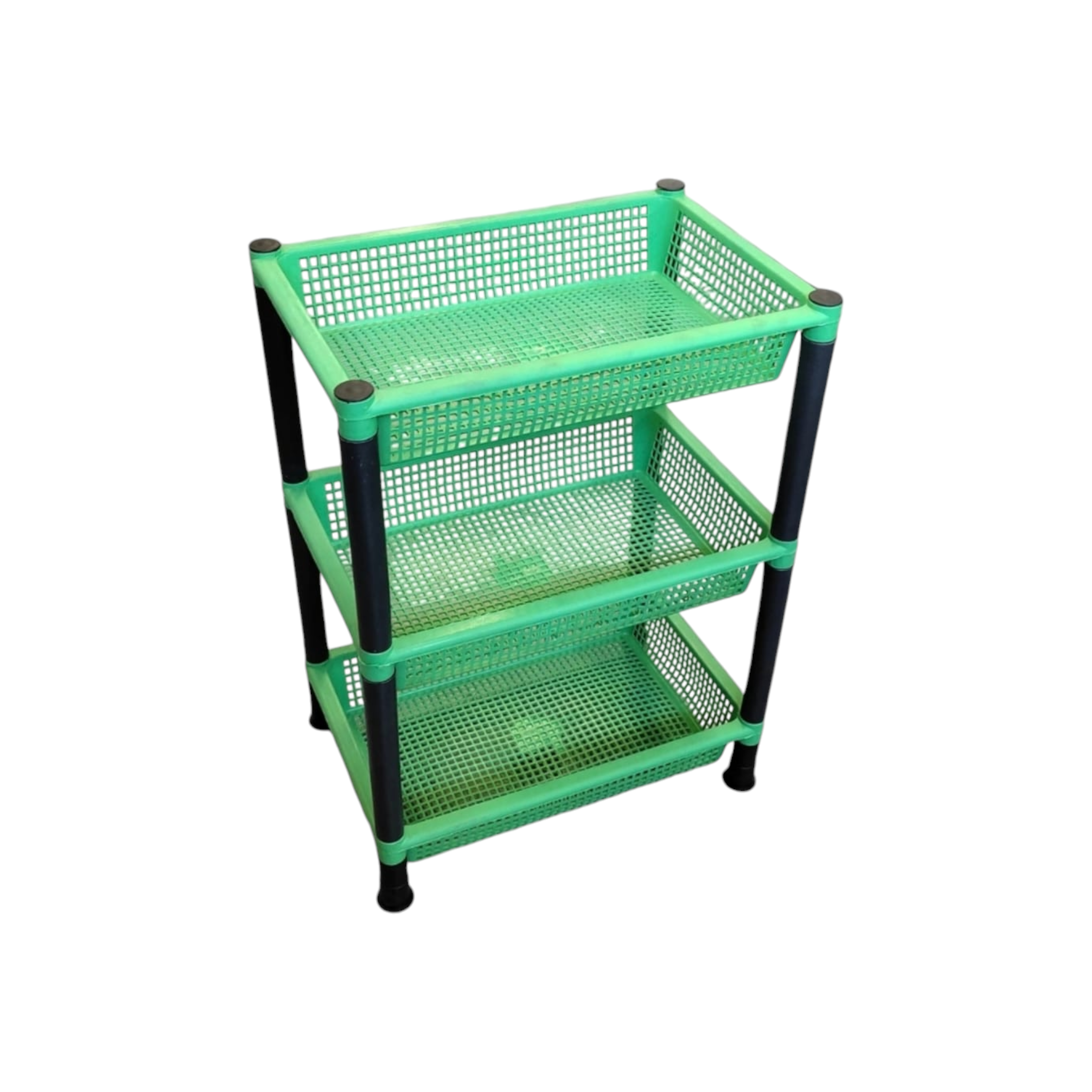 Multipurpose Storage Vegetable Trolley 3-Tier Rack Plastic