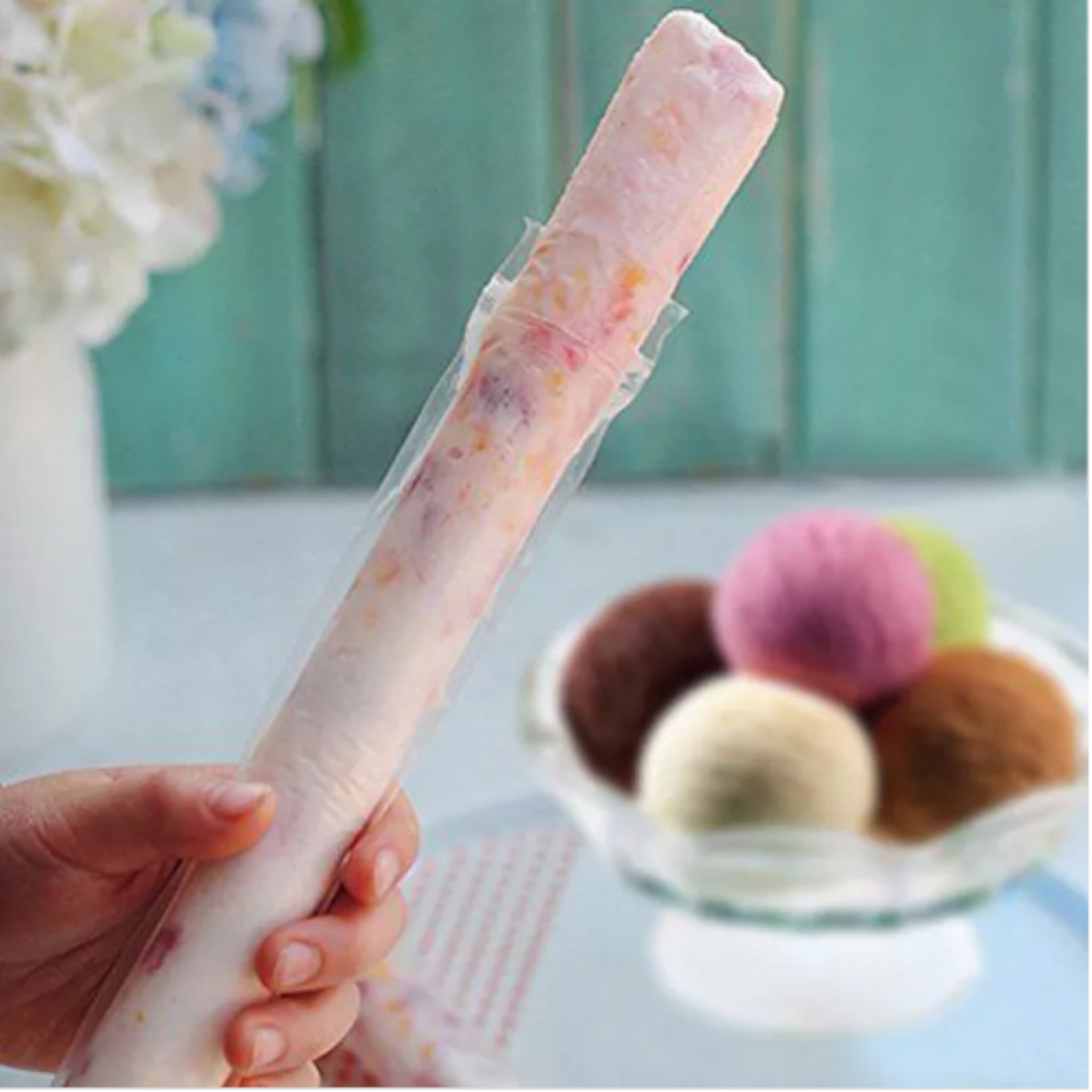 Disposable DIY 110ml Popsicle Ice Lollipop Mold Zip Lock Bag 29x4.8cm