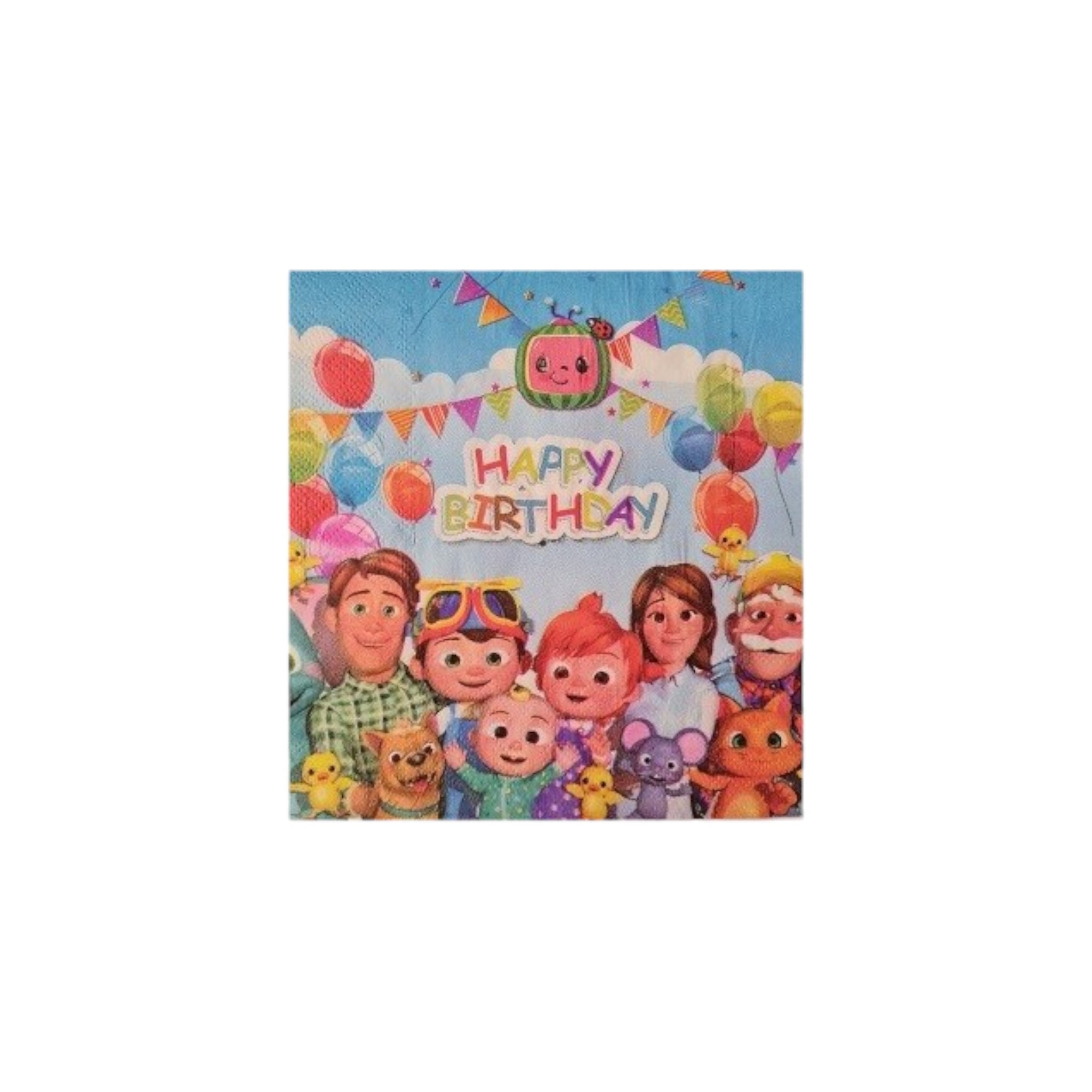 Party Cocomelon Luncheon Serviette 33x33cm 20pack