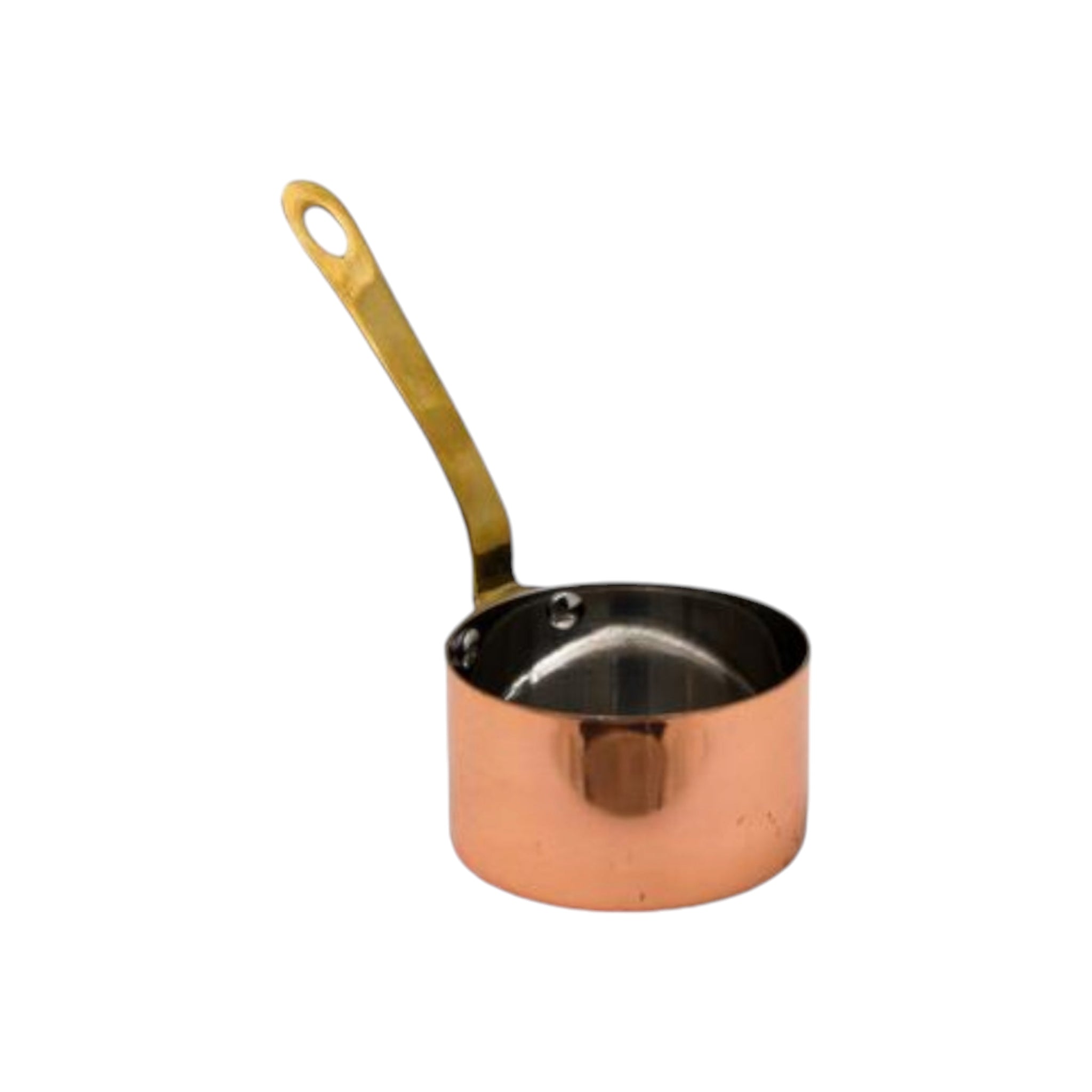 Regent Cookware Serving Mini Pot 200ml with Handle Copper Plated Stainless Steel