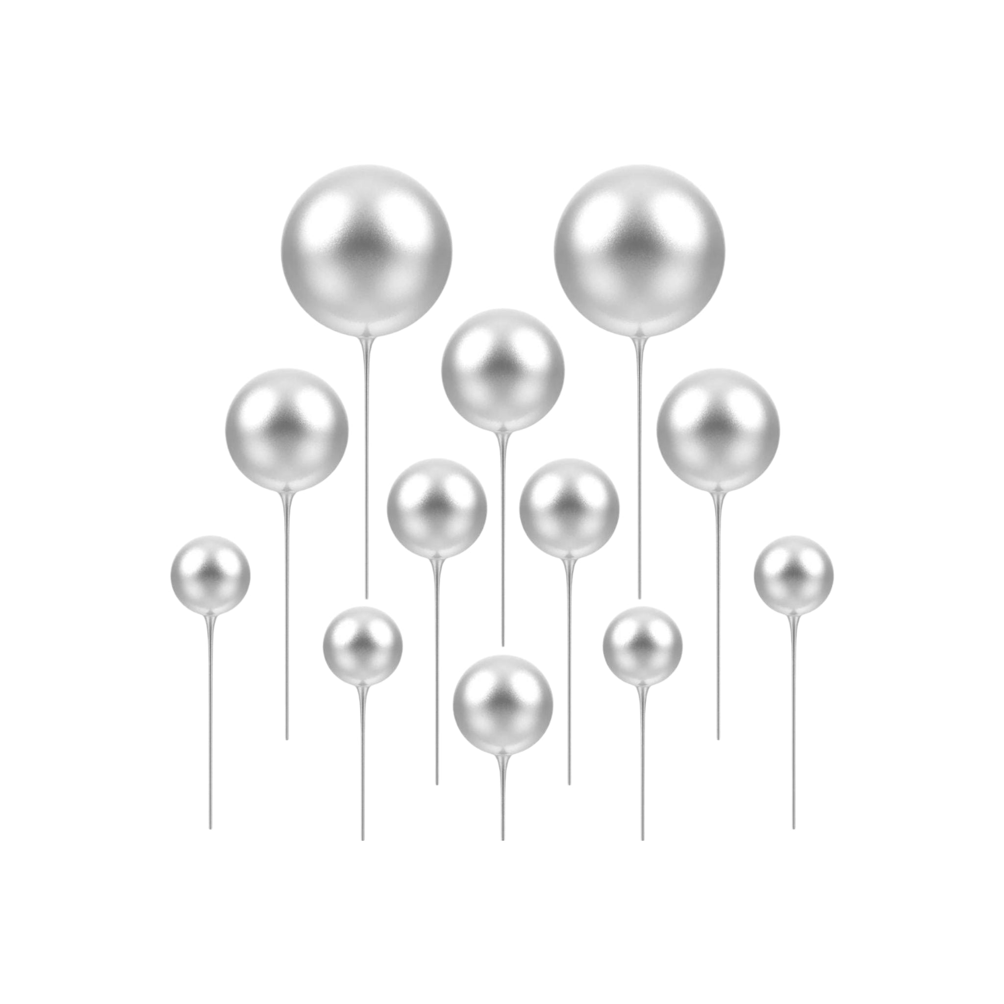 Faux Decorative Cake Topper Balls 12pc