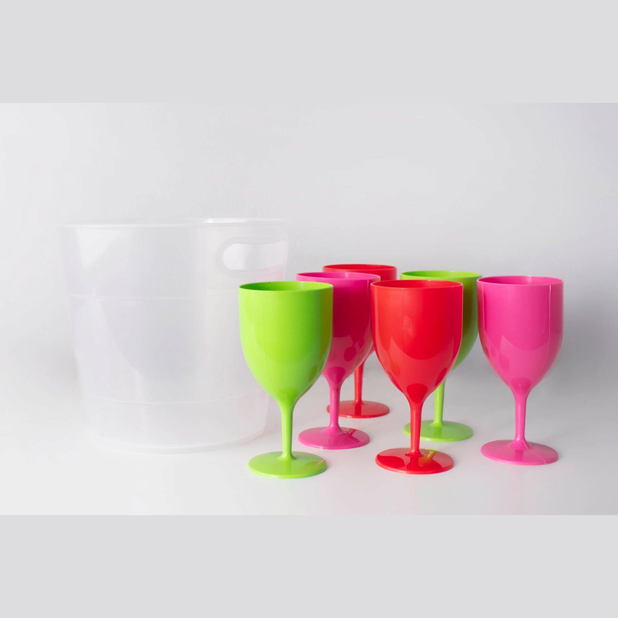 Otima Picnic Party Set - Ice Bucket with 6-Stemmed Tumbler Glasses