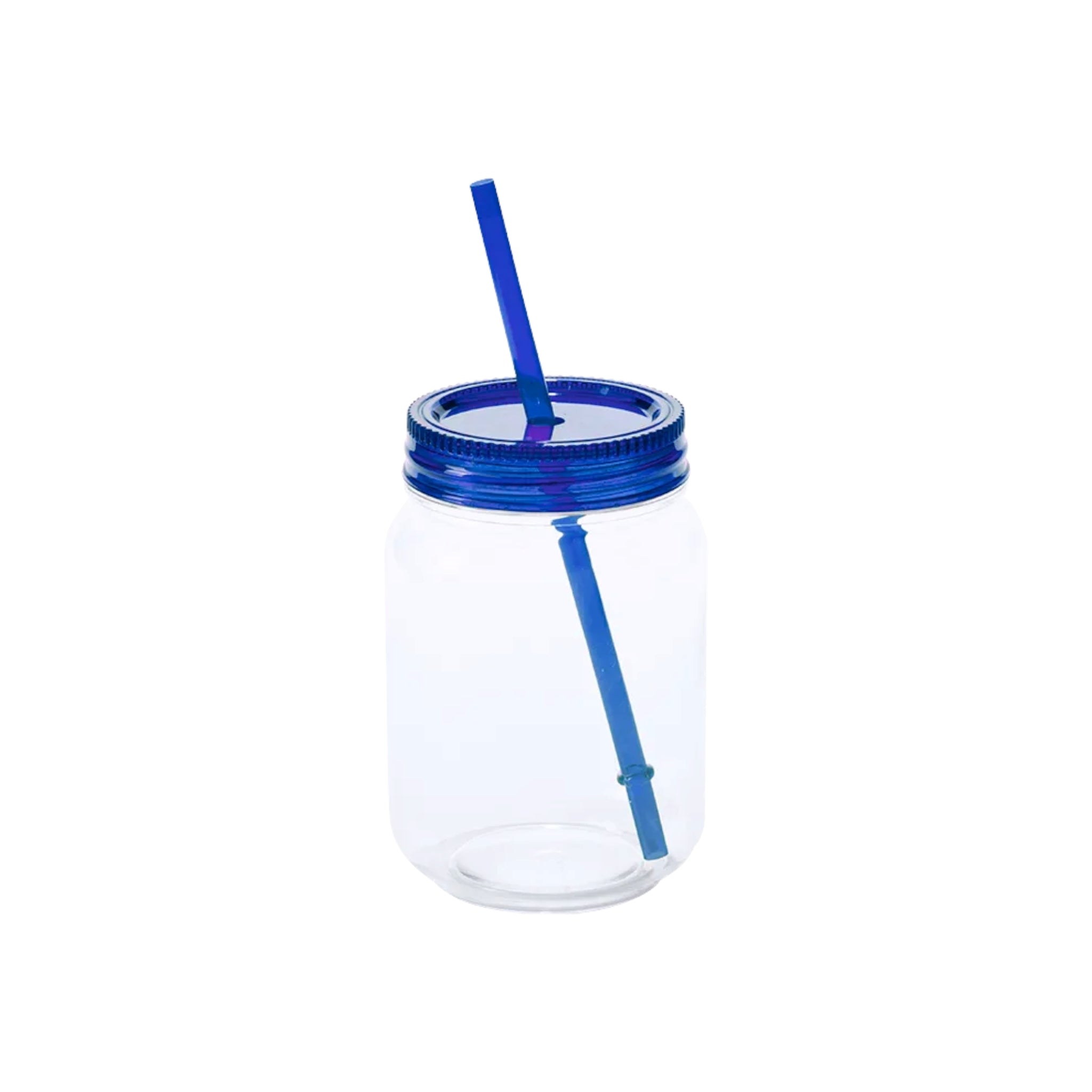 Plastic Smoothie Cup 500ml with Straw 17x7cm