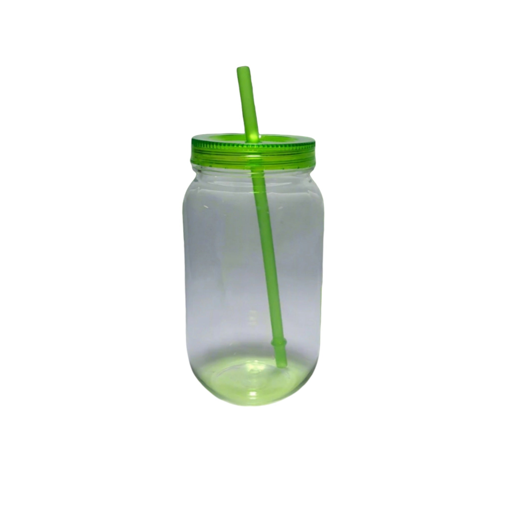 Plastic Smoothie Cup 500ml with Straw 17x7cm