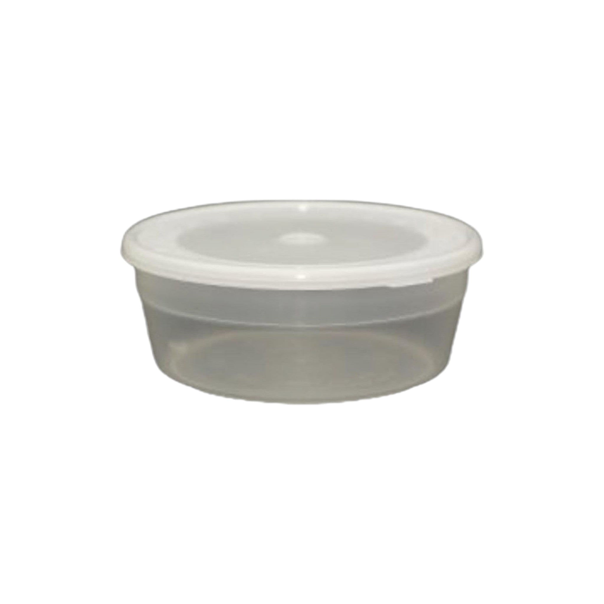 250ml Plastic Tub Transparent with White Lid