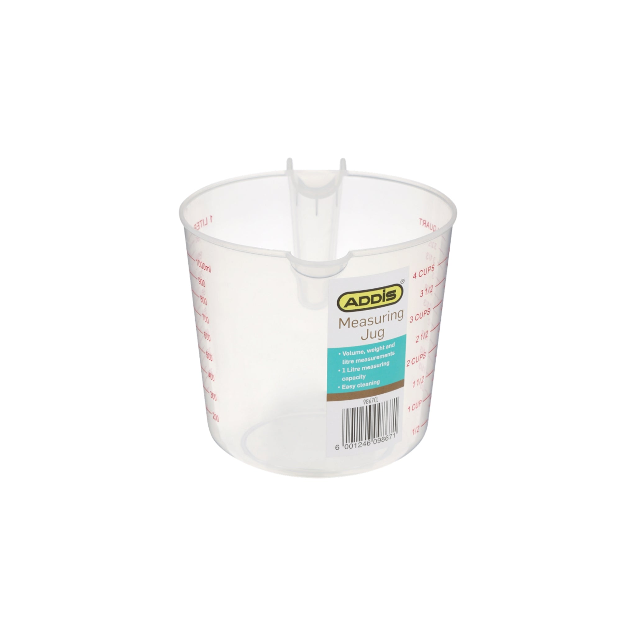 Addis Plastic Measuring Jug 1L 9867CL