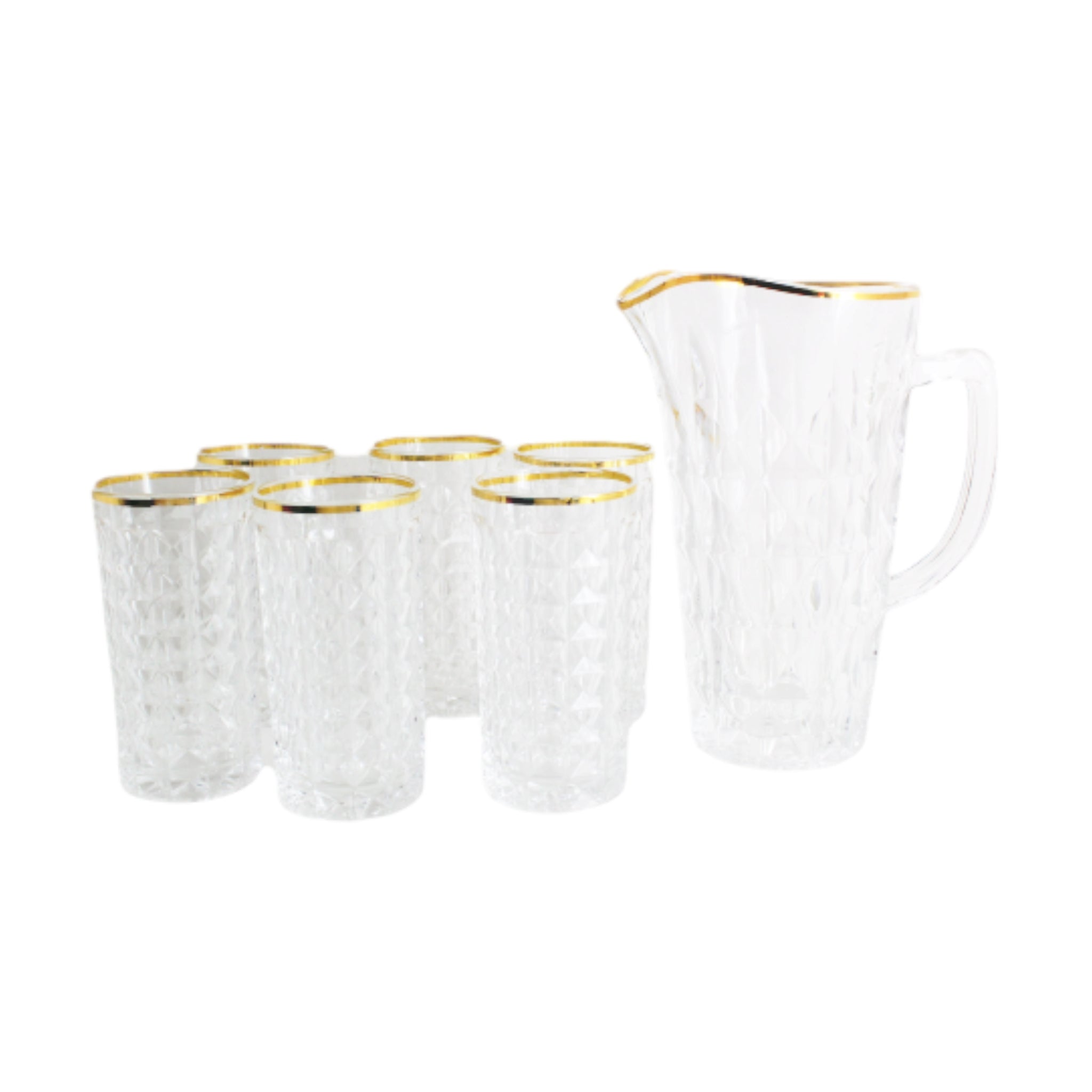 Contemporary Jug & Tumbler Water 7pc Set GL2629