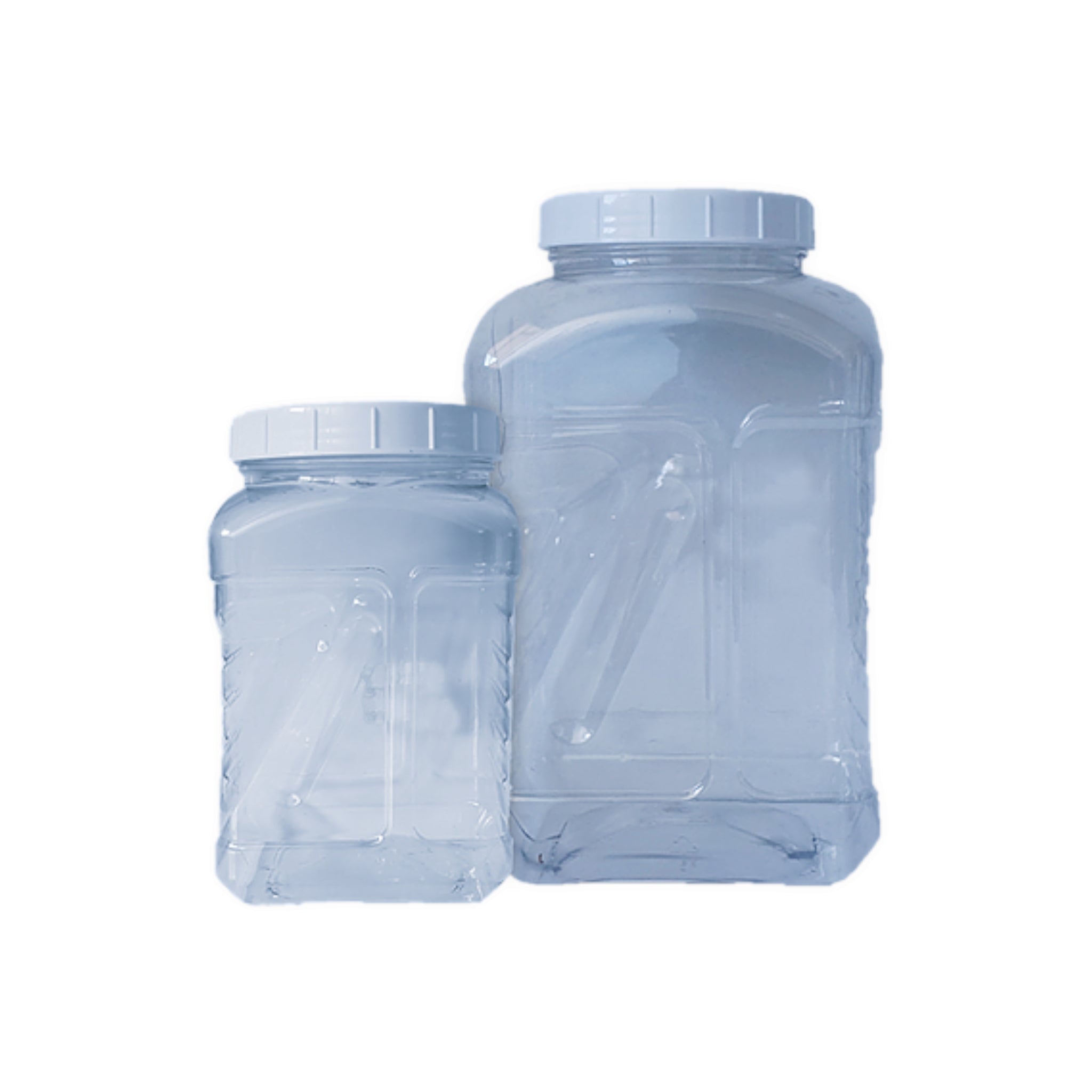 5L PET Plastic Storage Jar Rectangular Ribb Design