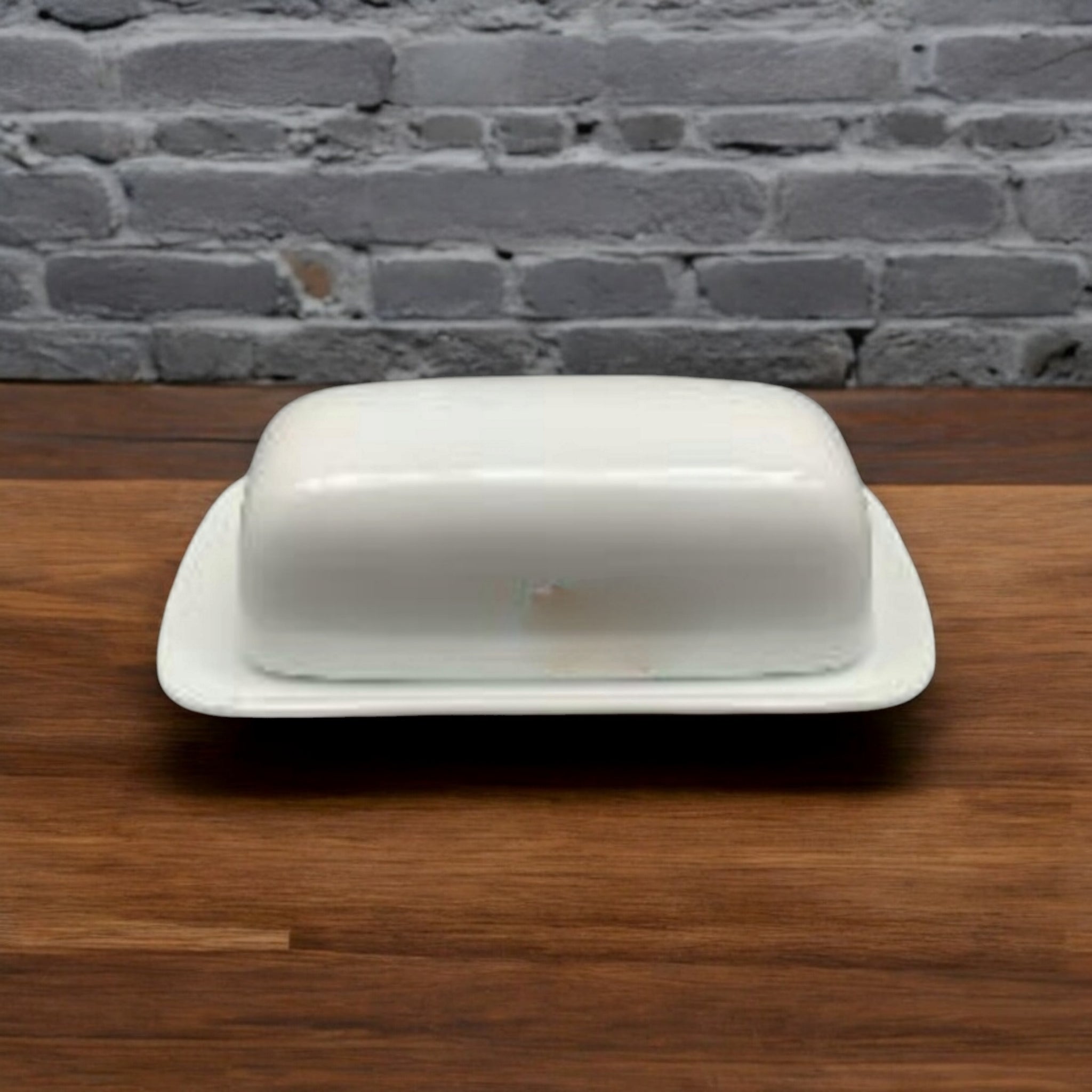 Ceramic Butter Dish Saver Plate with Lid 8.25inch