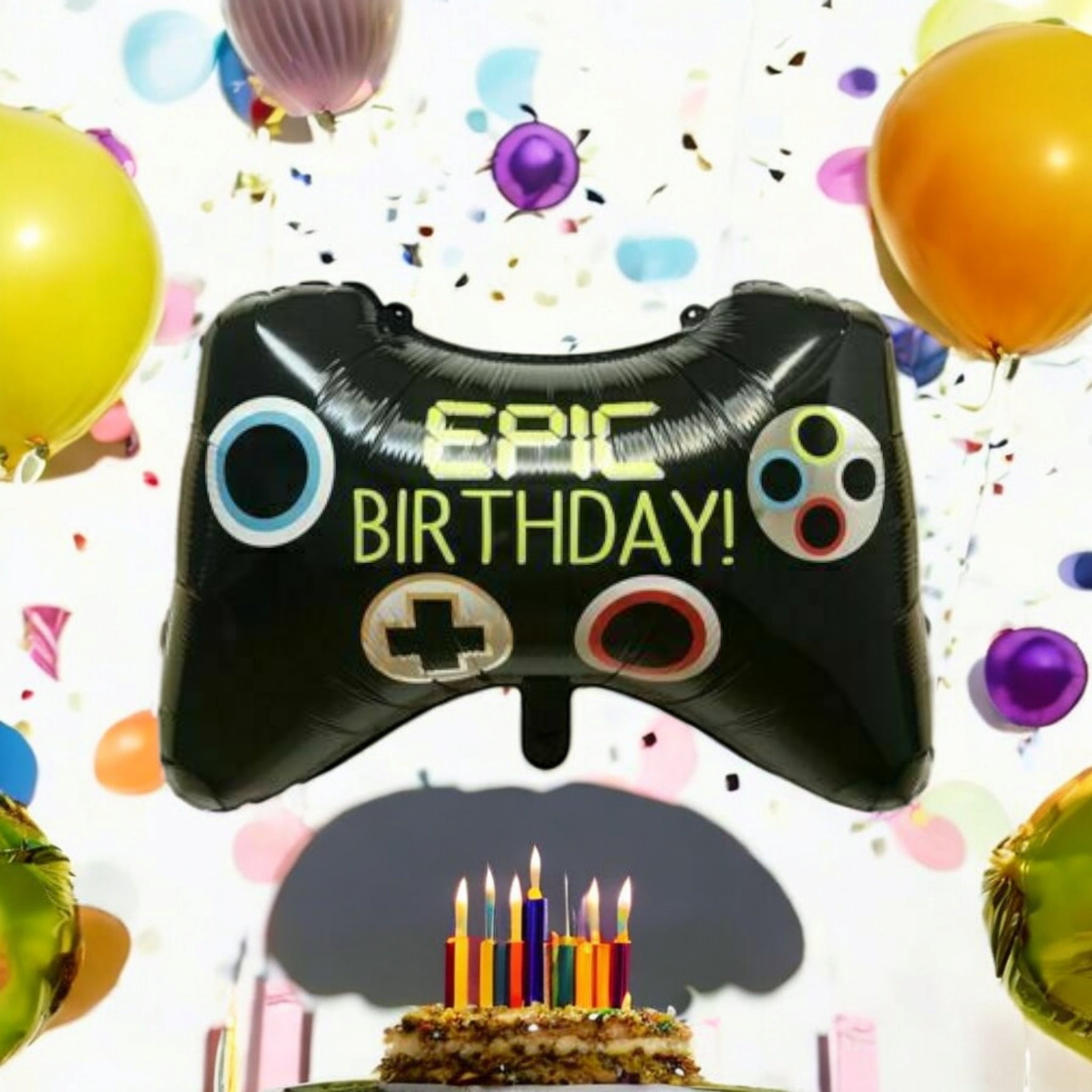 Epic Birthday Foil Balloon 48x69cm Video Game Controller