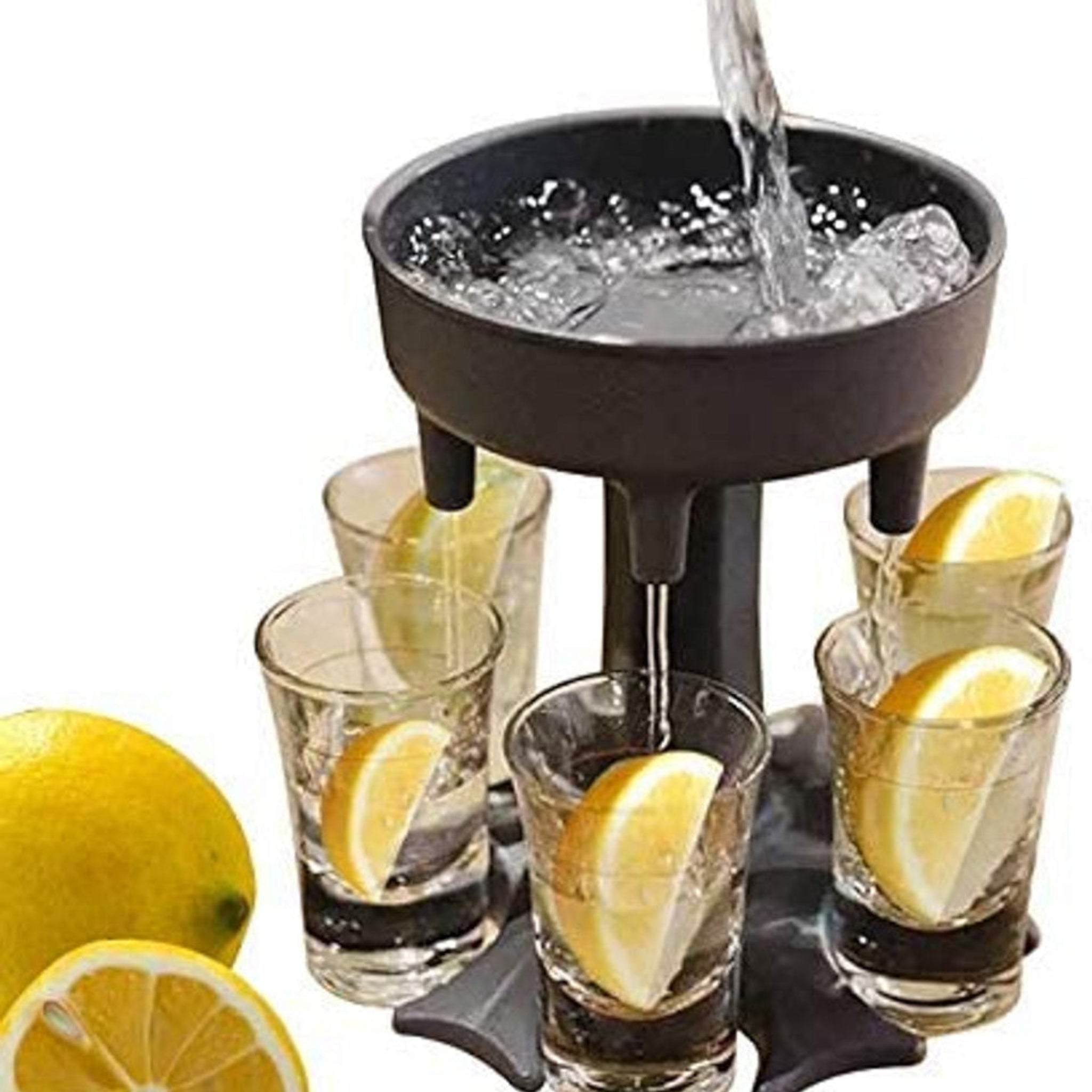 Shot Dispenser with 6 Glasses Plastic