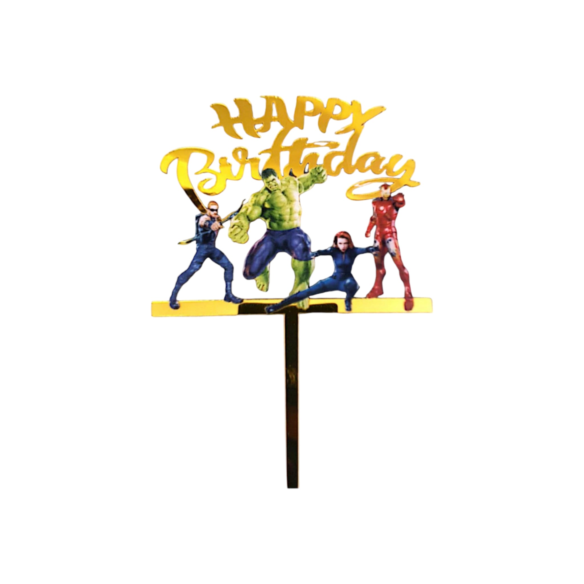 Acryclic Avengers Cake Topper Happy Birthday Avengers Theme