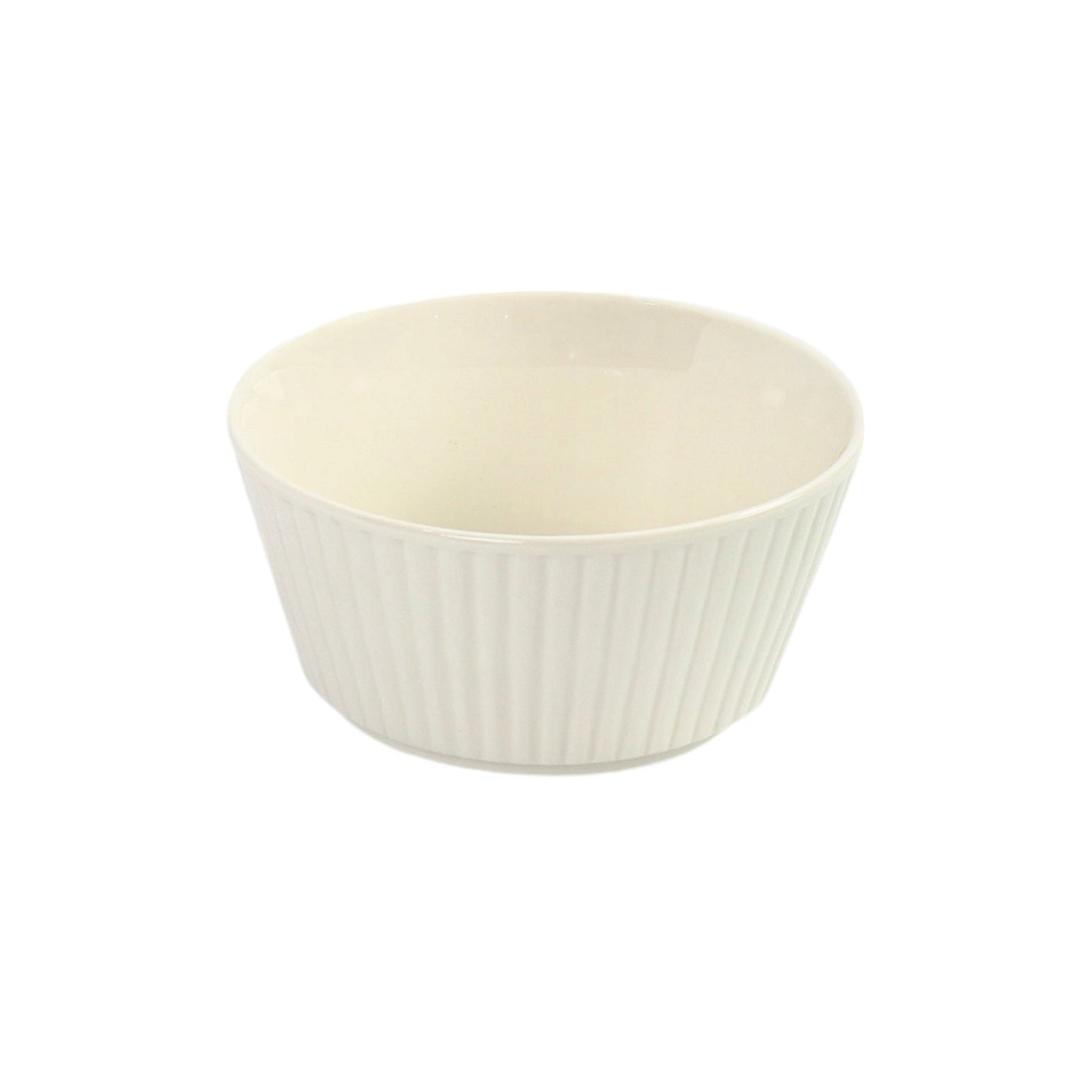 Ceramic Ribbed Ramekin Bowl 12.5x12.5x6.5cm