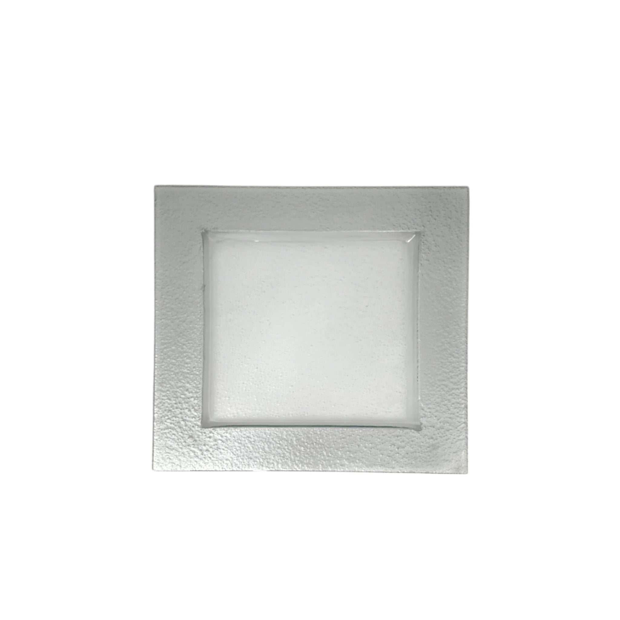 Underplate Square Silver Glass