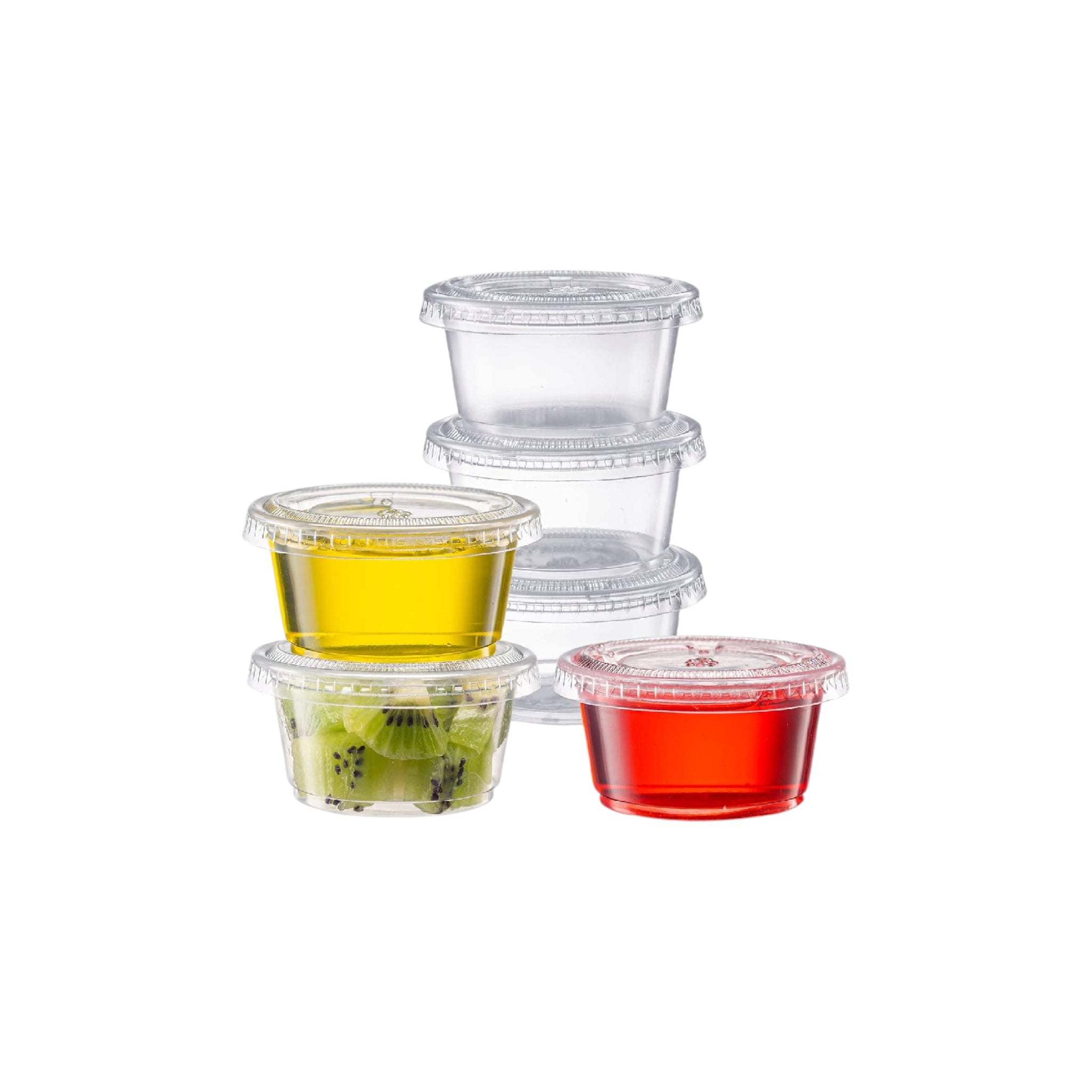 115ml PET Disposable Plastic Tubs with Lids 50pack