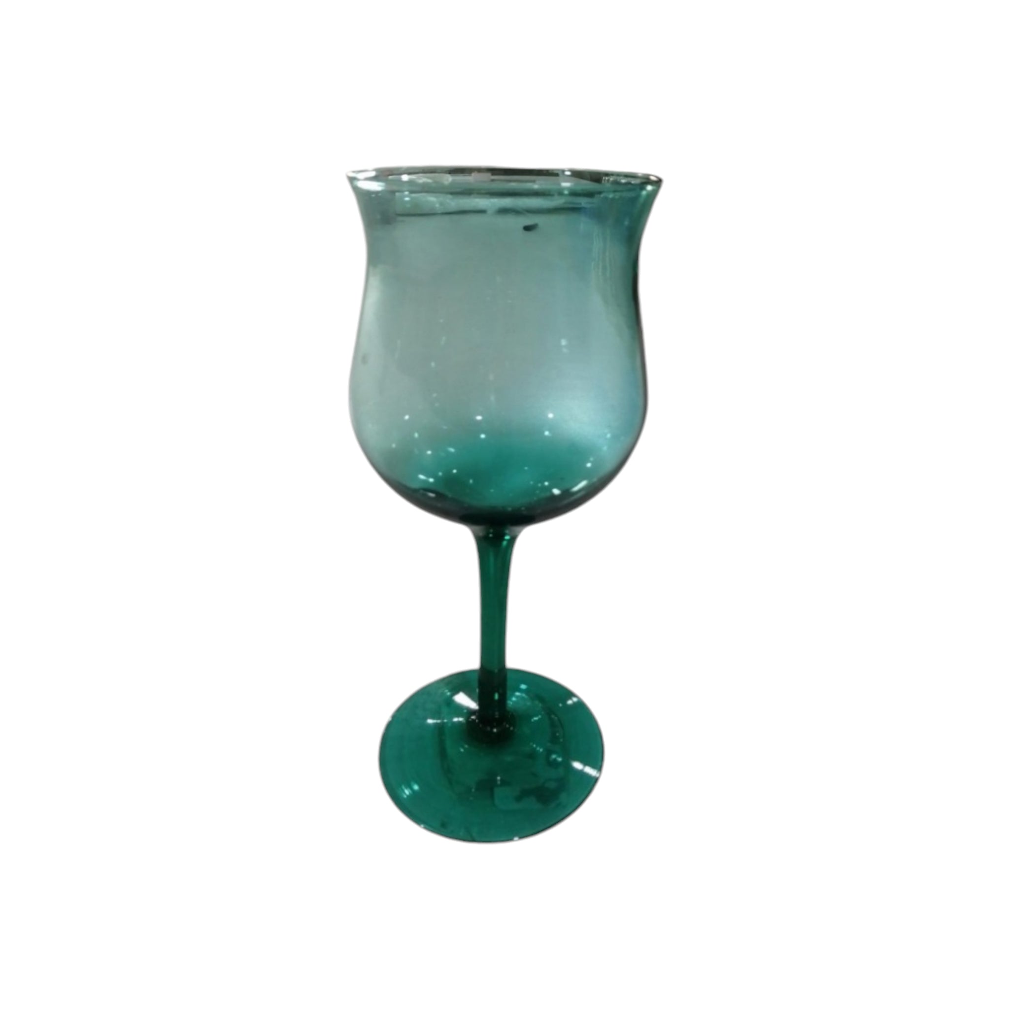 Glass Tumbler 23.5cm Green Stem Wine WGL232