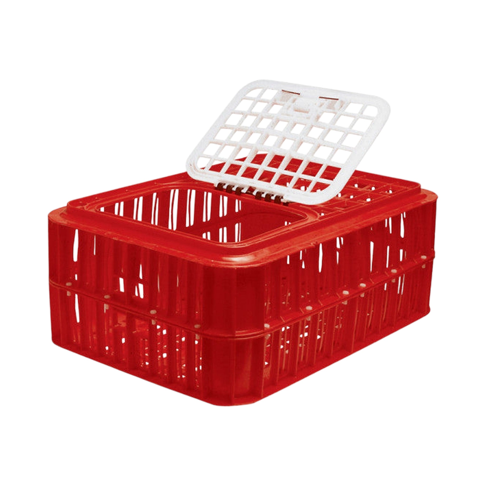 Live Chicken Coop Crate Plastic 750x535x330 - X10Birds