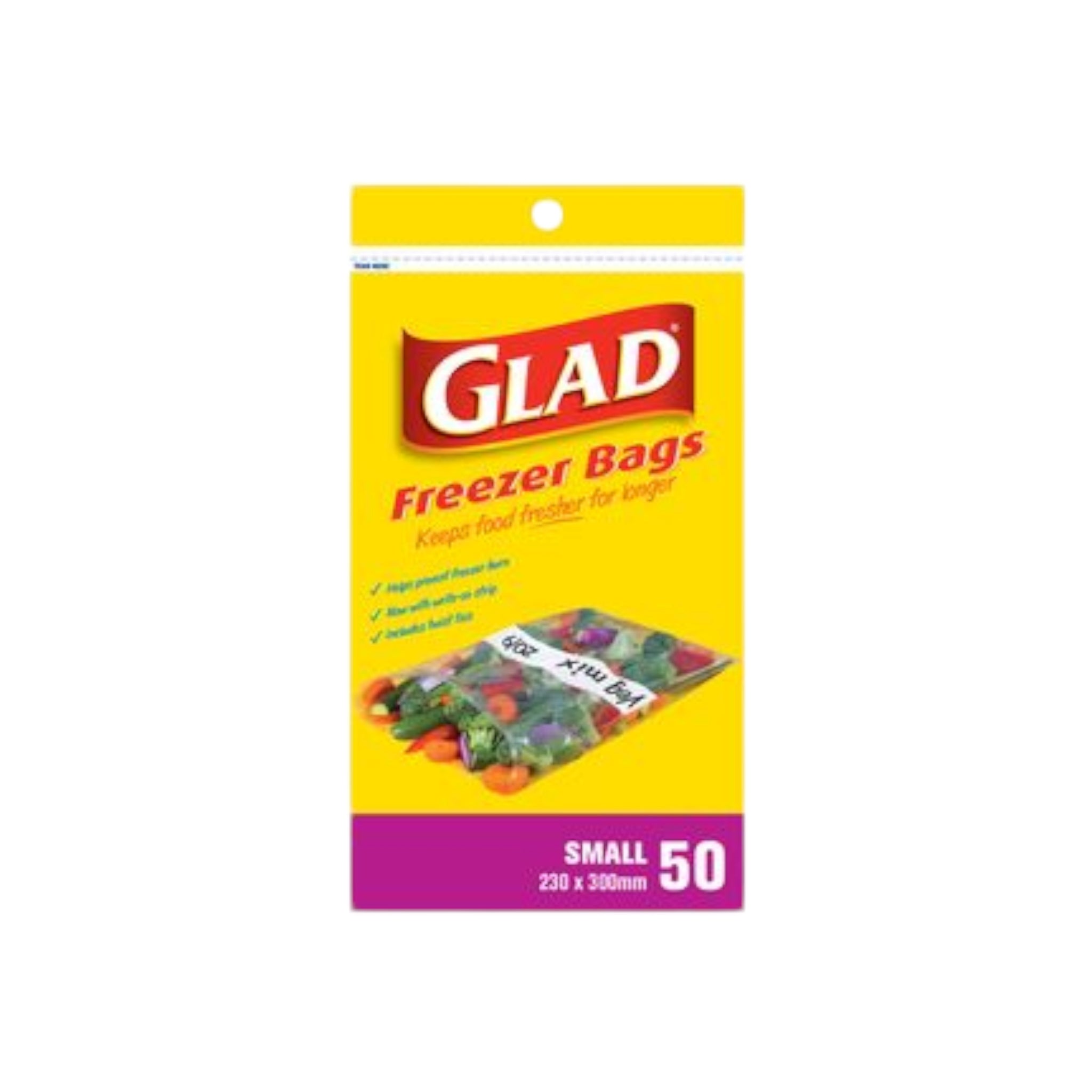 Glad Freezer Bags Small 230x300mm 50pack