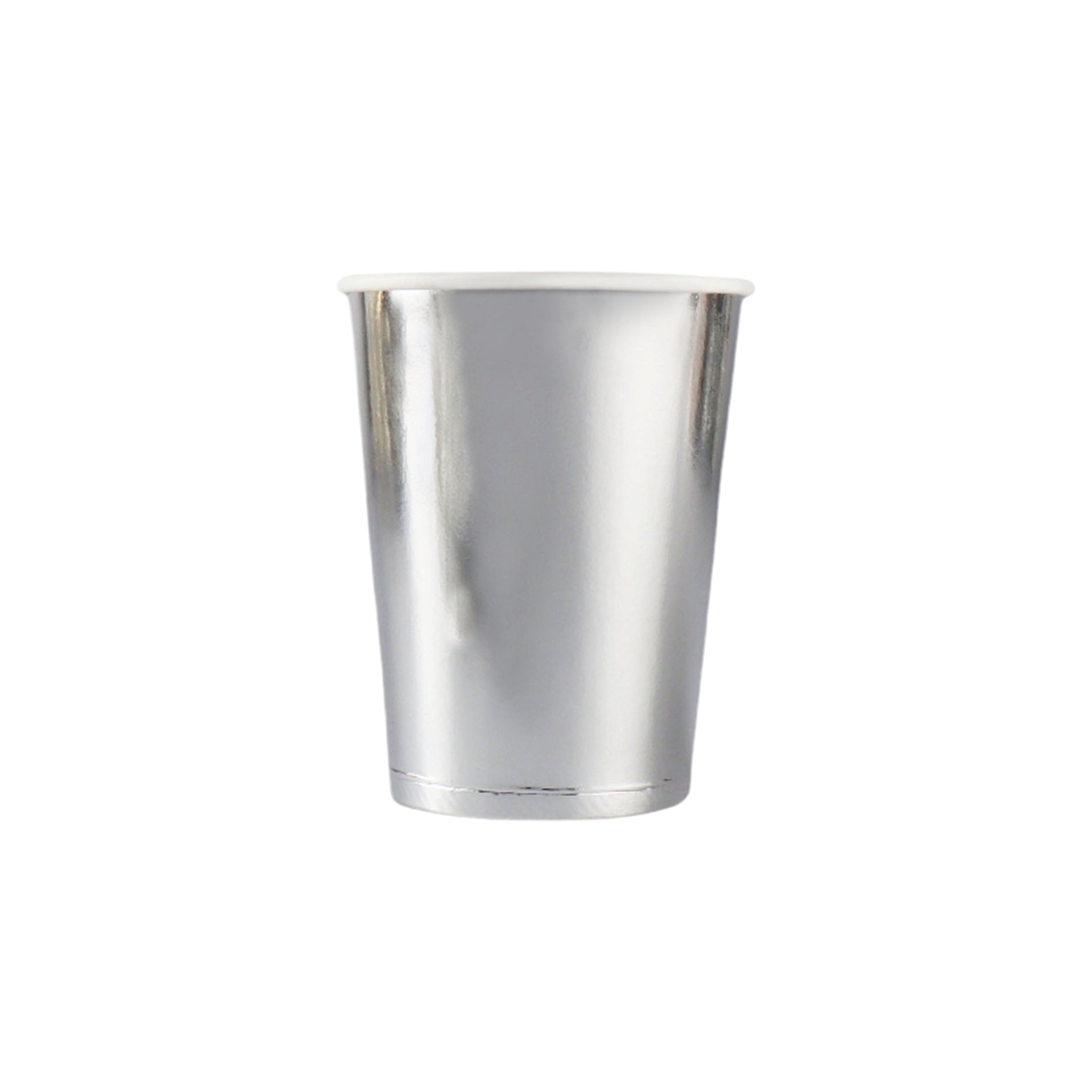 Disposable Party Paper Cups Silver 250ml 10pack